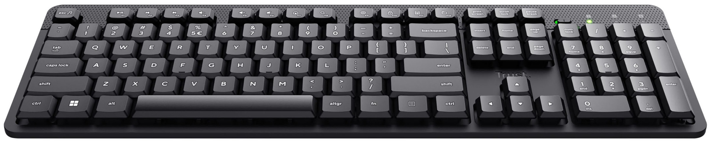Trust Wireless-Tastatur »Ody II« (Fn-Tasten | Multimedia-Tasten | Windows-Sperrtaste | Ziffernblock)