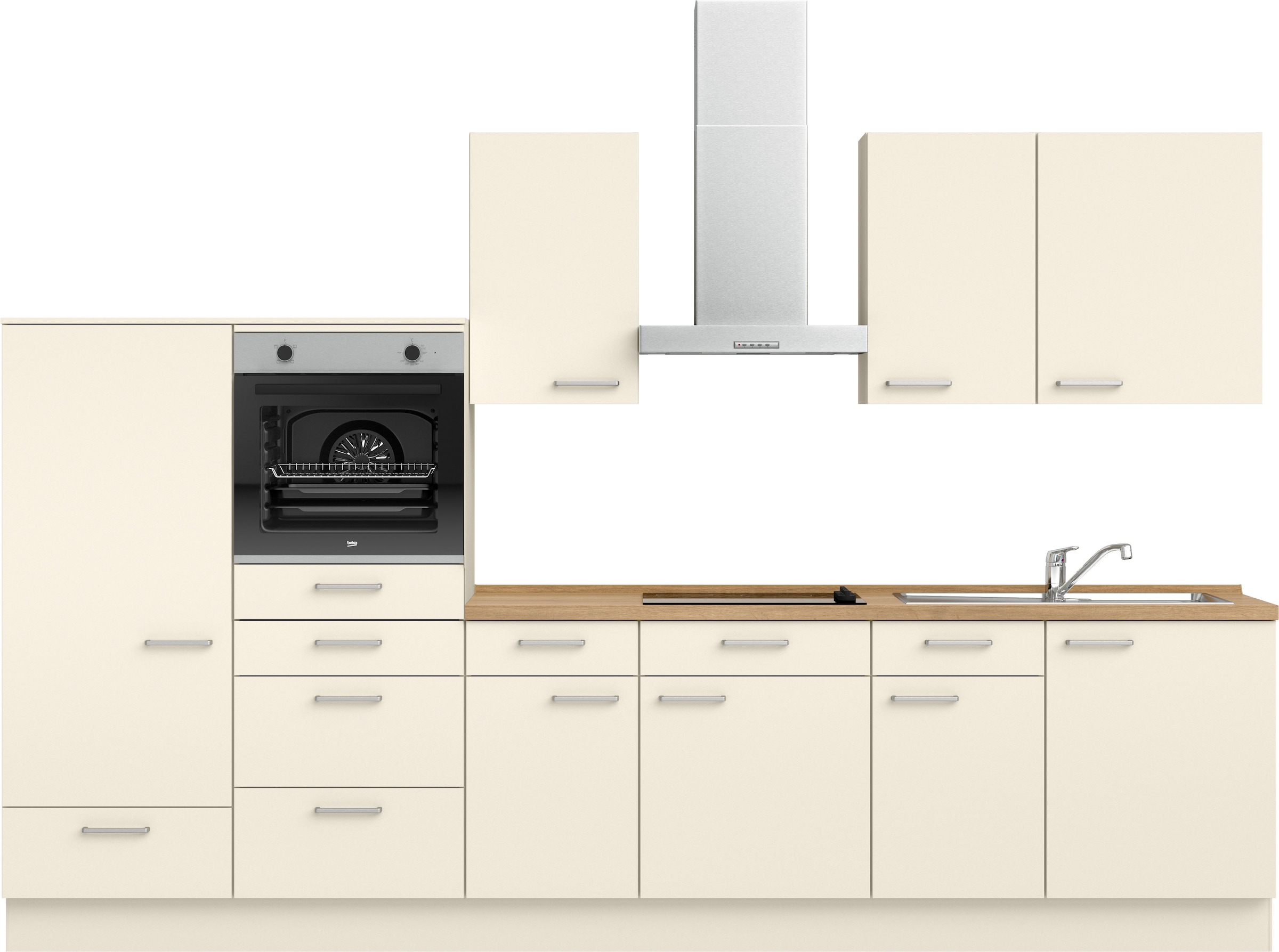 nobilia 1100000002199 ""Touch I", NEU: individuell anpassbar mit gratis Profi-Beratung" vormontiert, Breite 330 cm, Ausrichtung wählbar, wahlw. mit E-Geräten