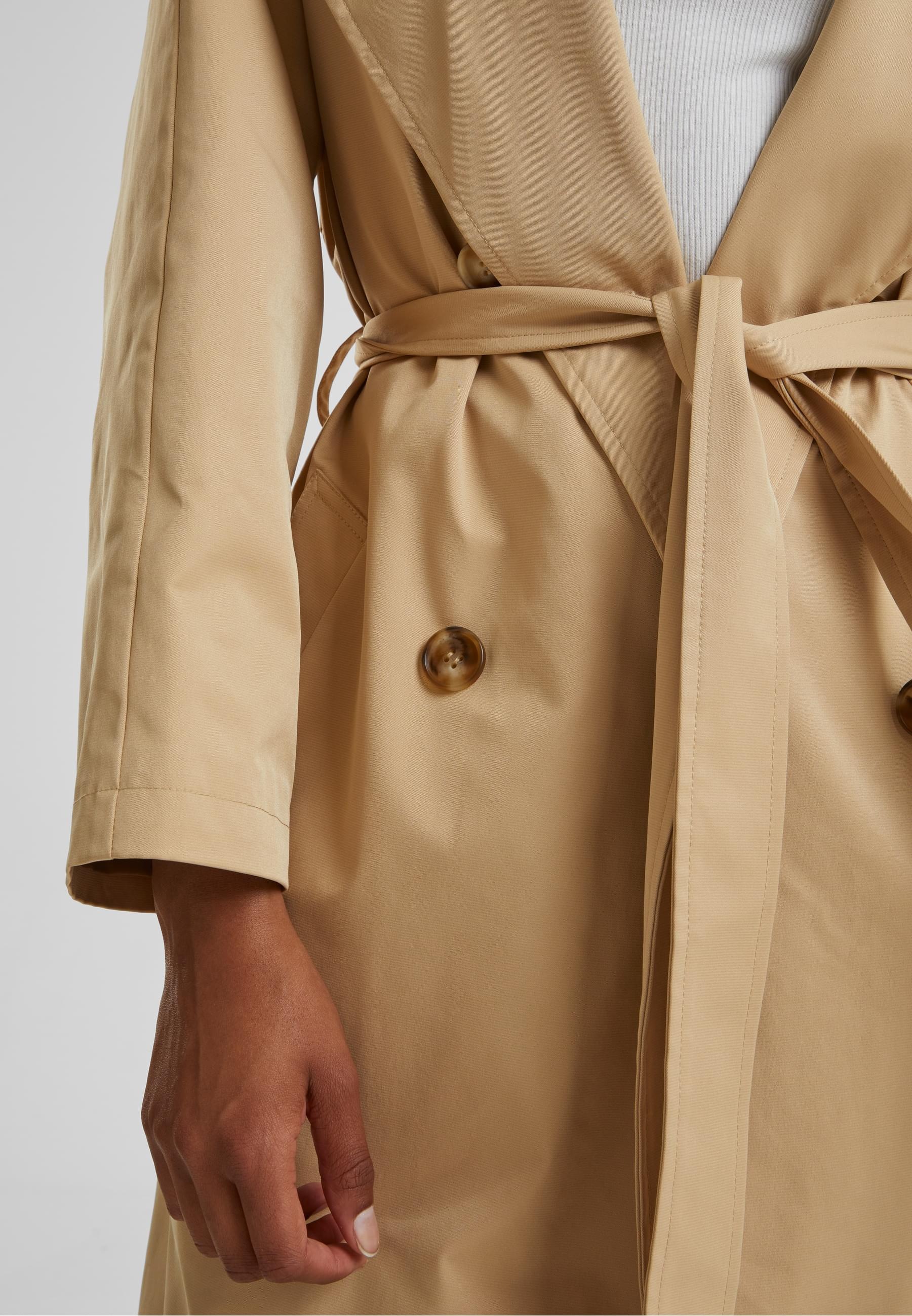 URBAN CLASSICS Winterjacke »Urban Classics Ladies Trenchcoat«, (1 St.), ohne Kapuze