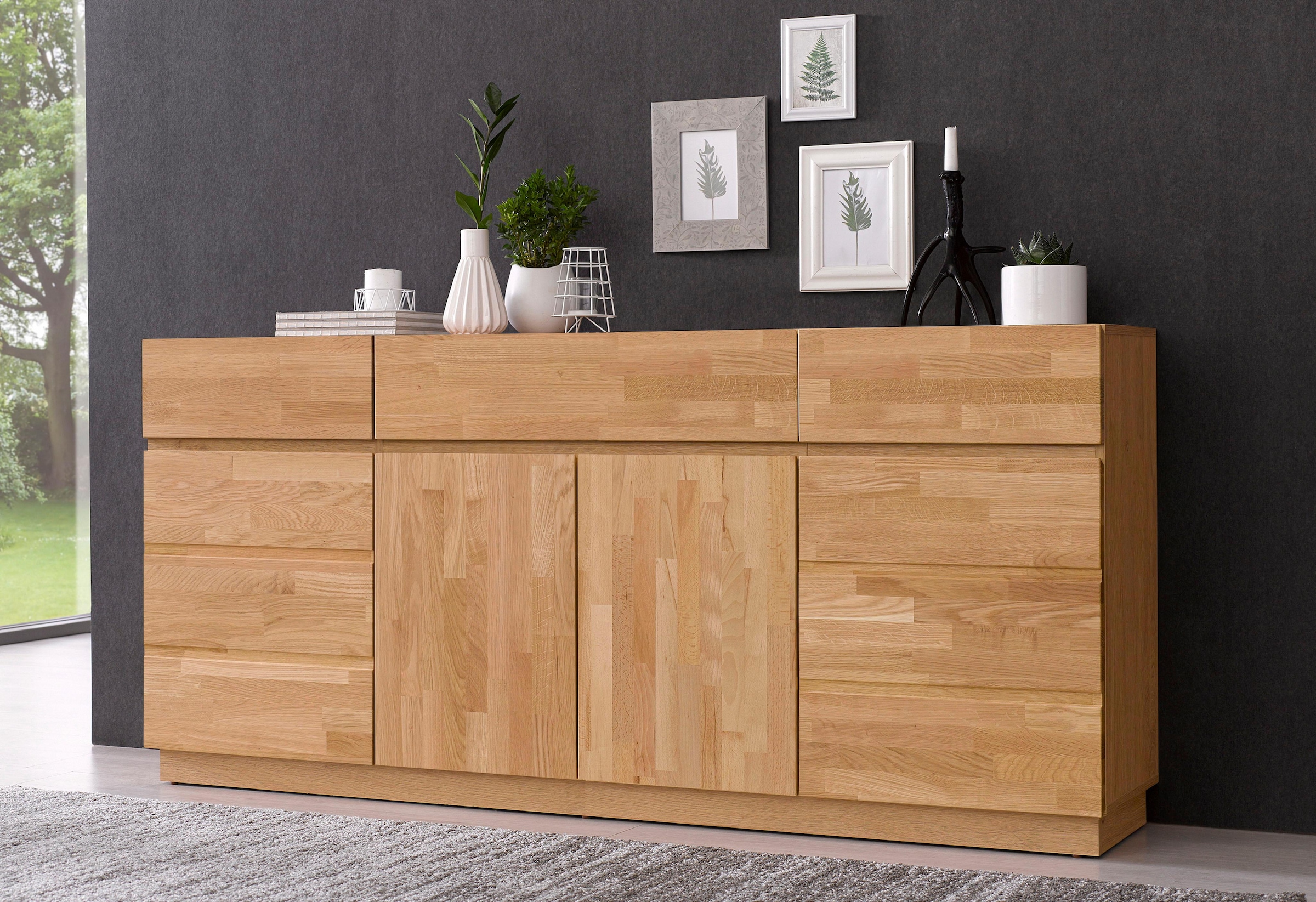 Home affaire Sideboard, Breite 180 cm, teilmassiv, FSC®-zertifiziert