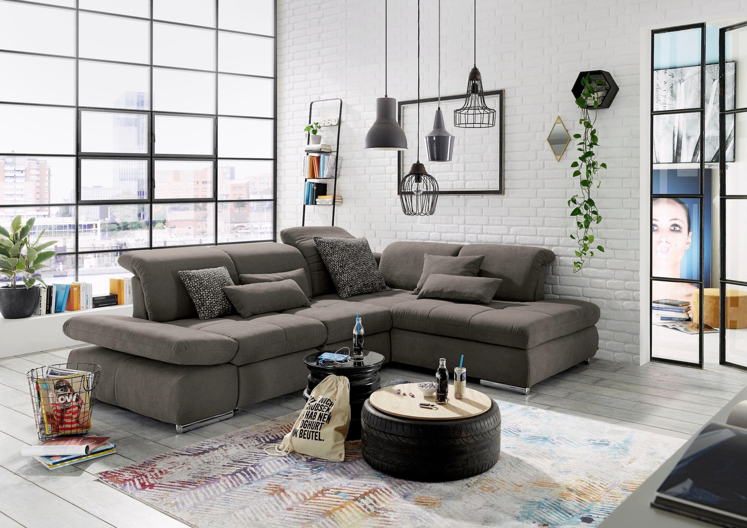 set one by Musterring Ecksofa »SO 4100«, wahlweise mit Bettfunktion