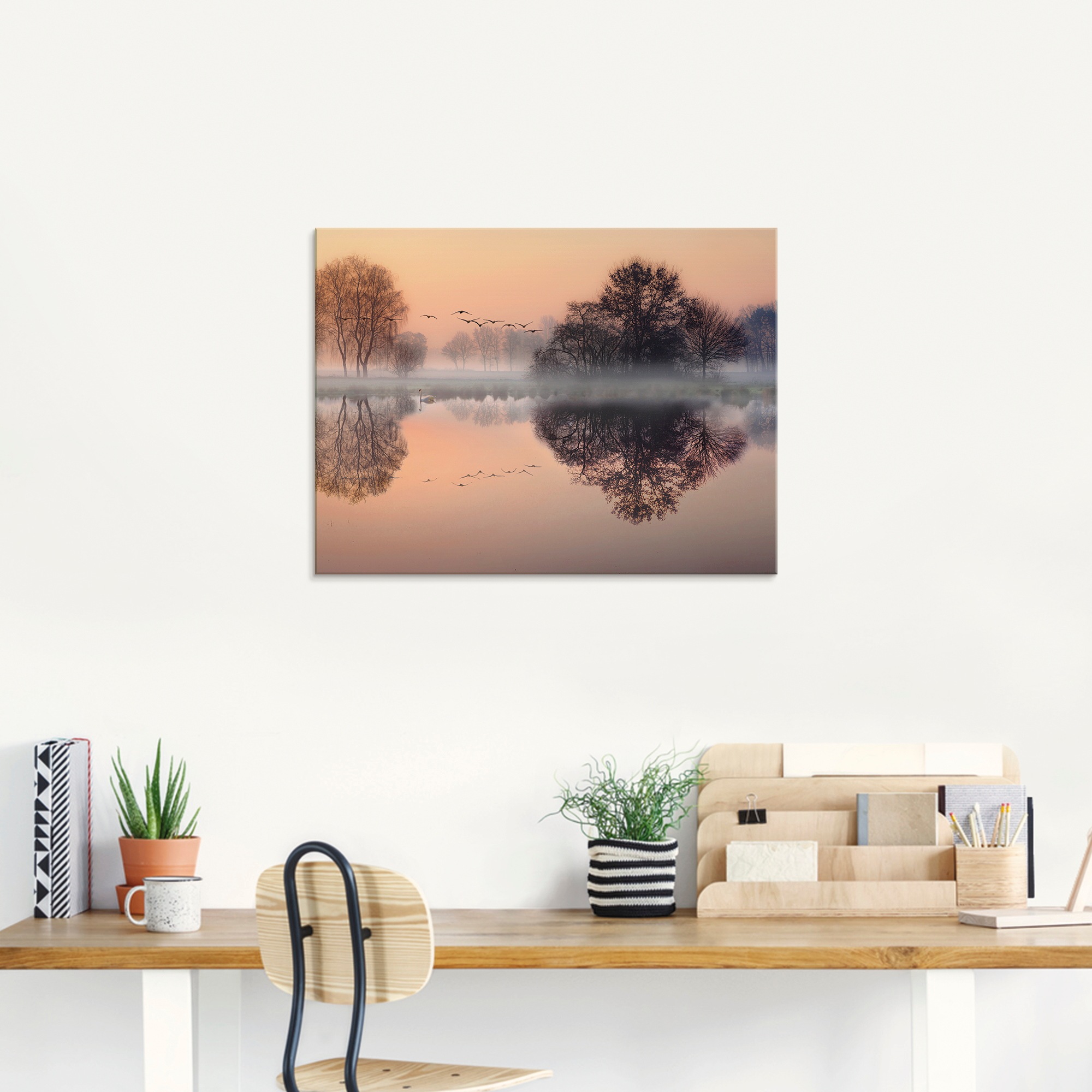 Artland Glasbild »Früh morgens am See....«, Gewässer, (1 St.), in verschiedenen Größen