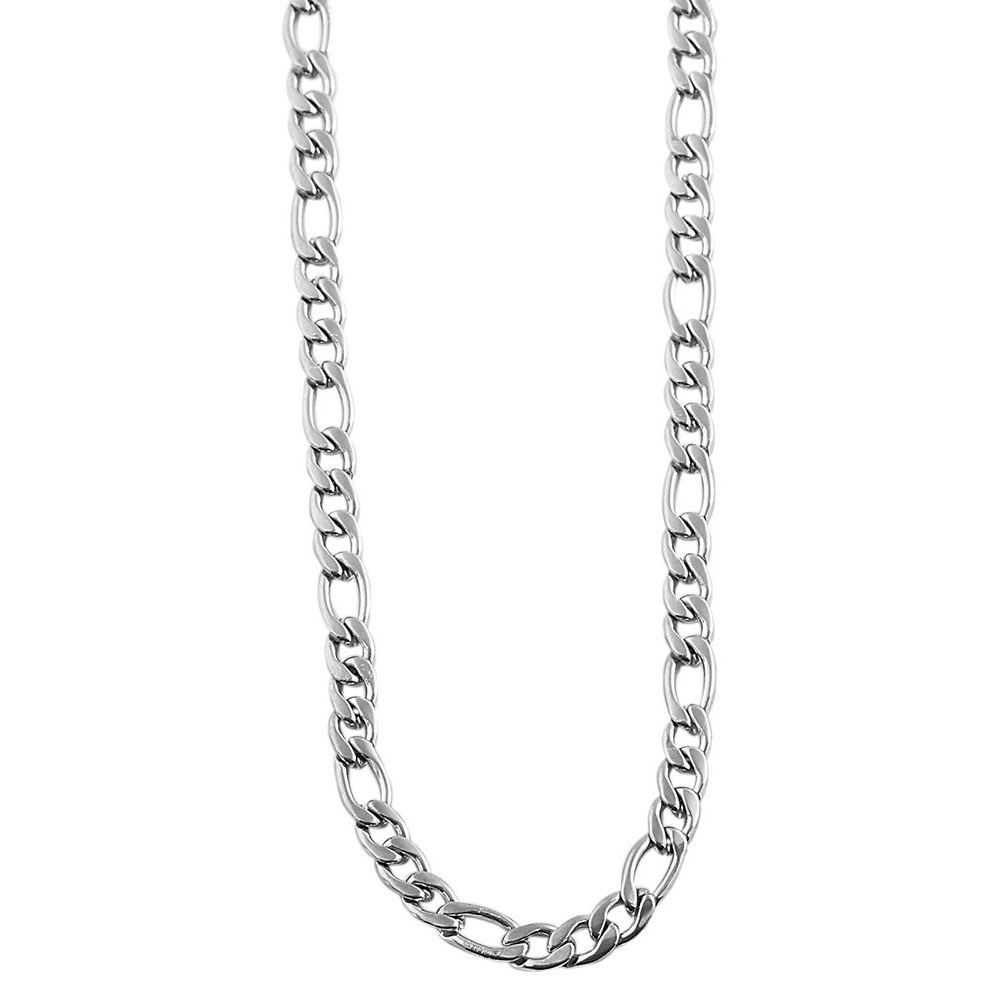 Adelia´s Kette ohne Anhänger »Unisex Halskette – Figarokette aus Edelstahl 50 cm« Ideal als Geschenk – dezent und elegant
