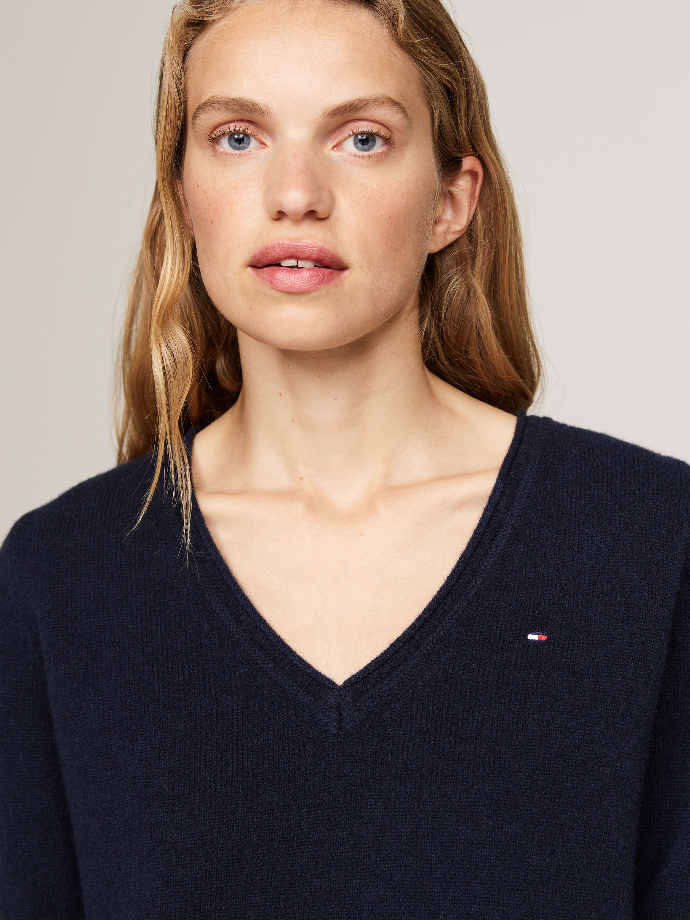 Tommy Hilfiger Strickpullover SOFT WOOL V-NK günstig online kaufen