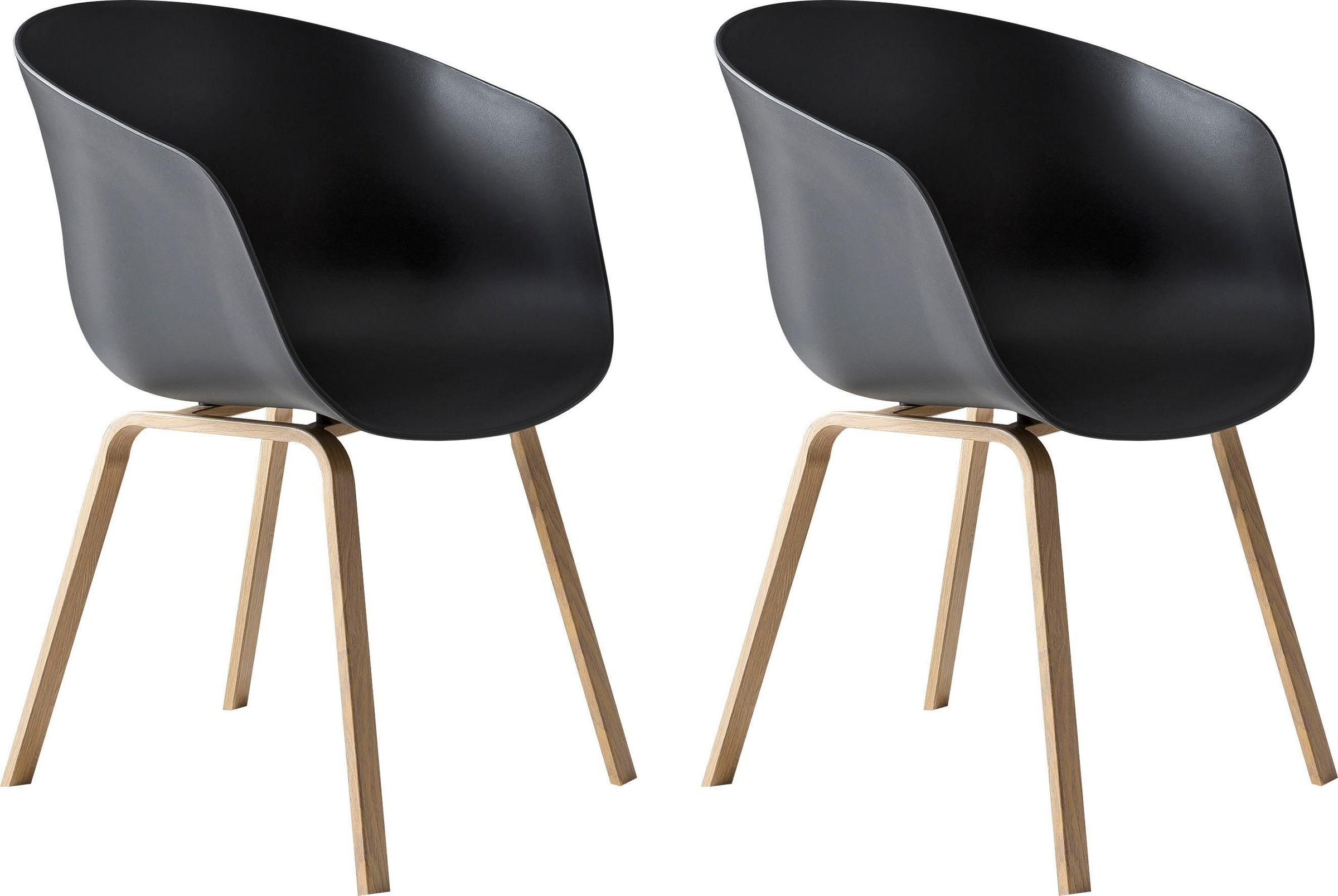SalesFever Schalenstuhl, (Set), 2 St., Zweier-Set: Metallbeine mit edler Ho günstig online kaufen