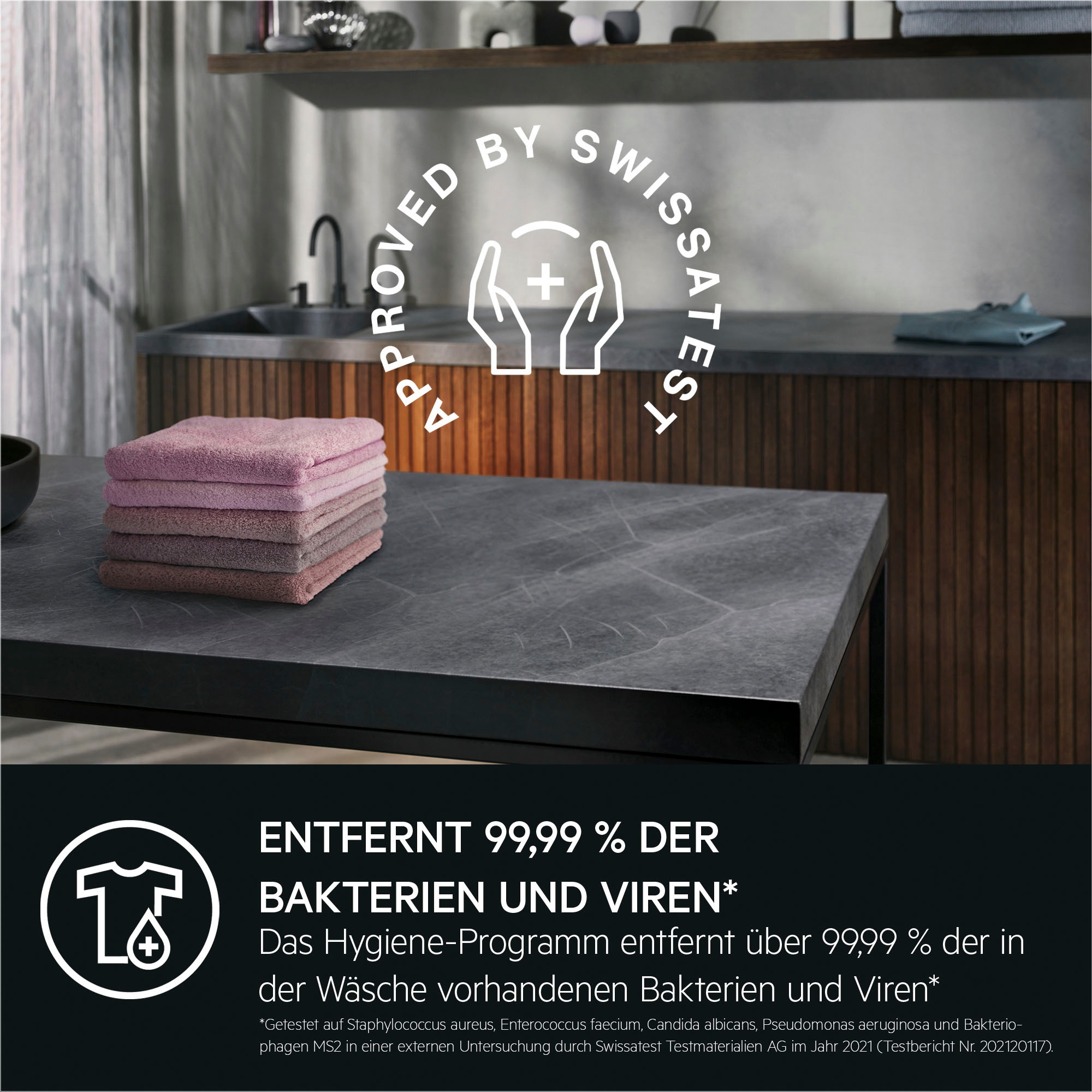 AEG Waschmaschine 7000 »LR7FS75490«, 9 kg, 1400 U/min, ÖKO-Schontrommel - Behutsamer Umgang mit Textilien