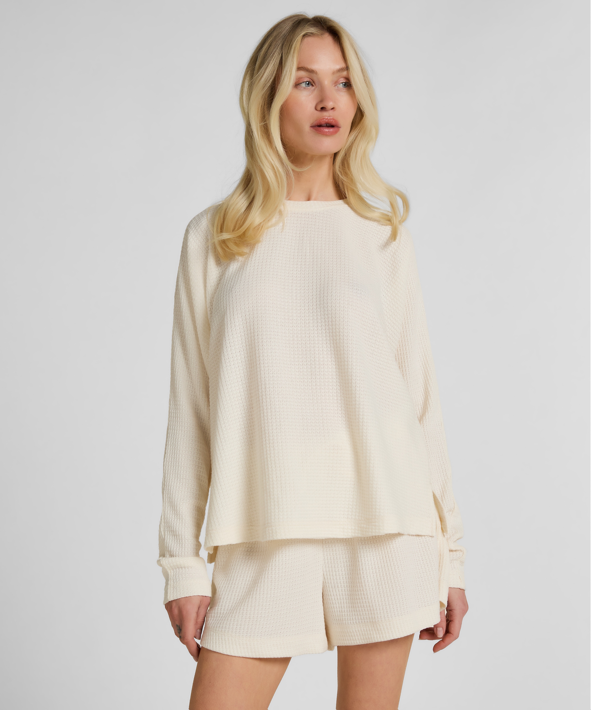 Hunkemöller Pyjama »Top Waffle Everly«