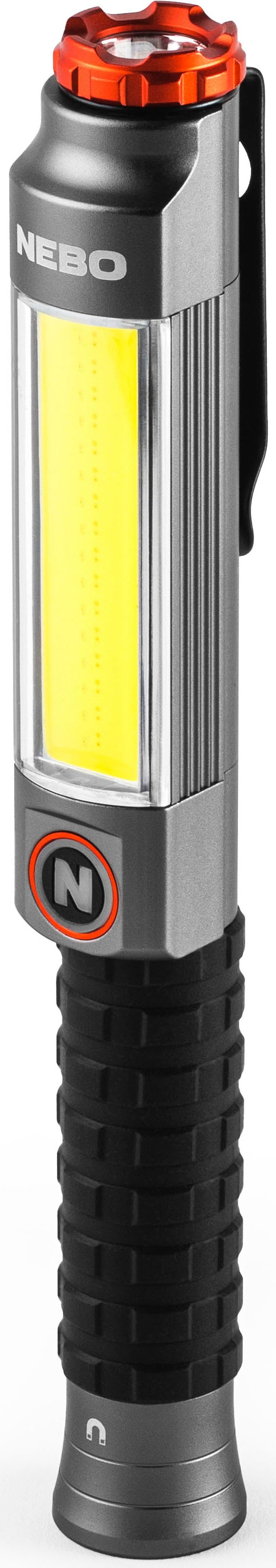 LED Taschenlampe NEBO, H:19,7cm L:2,5cm T:3,2cm, silber, Aluminium, Mobilleuchten, "Nebo BIG LARRY 3"