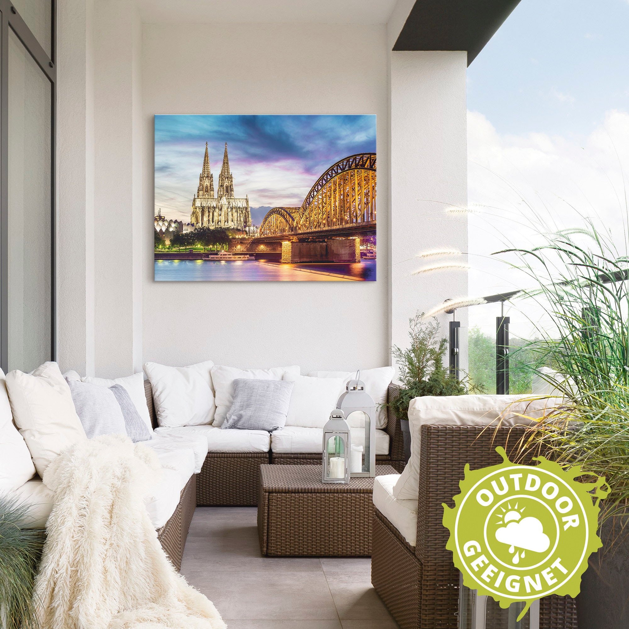 Artland Wandbild »Dom und Brücke in Köln«, Deutschland, (1 St.), als Leinwandbild, Poster in verschied. Größen