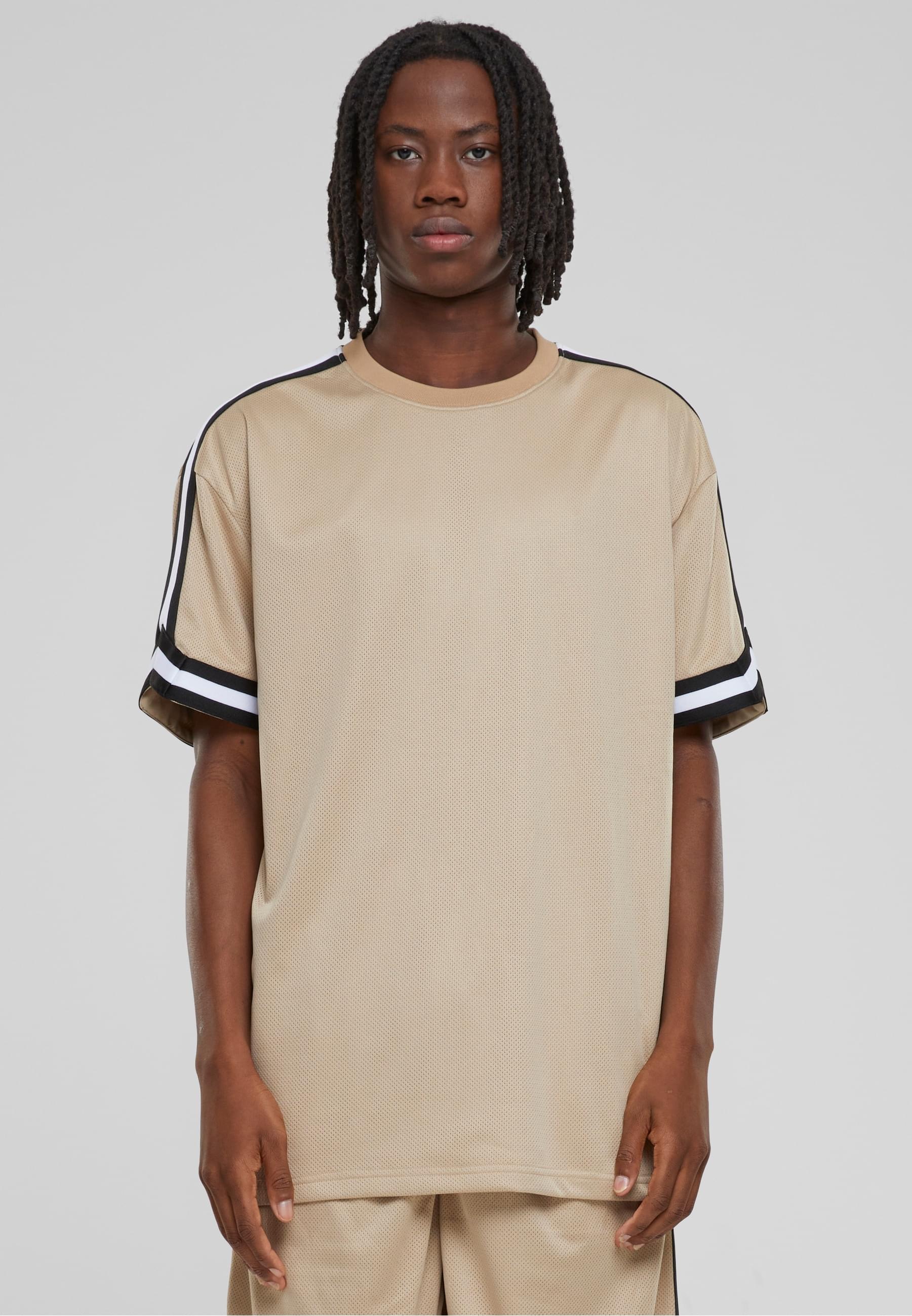 URBAN CLASSICS T-Shirt »Urban Classics Herren Oversized Stripes Mesh Tee«, (1 tlg.)