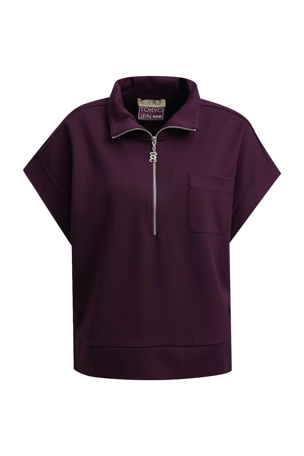 Smith & Soul Shirtweste mit Label-Zipper, Brusttasche