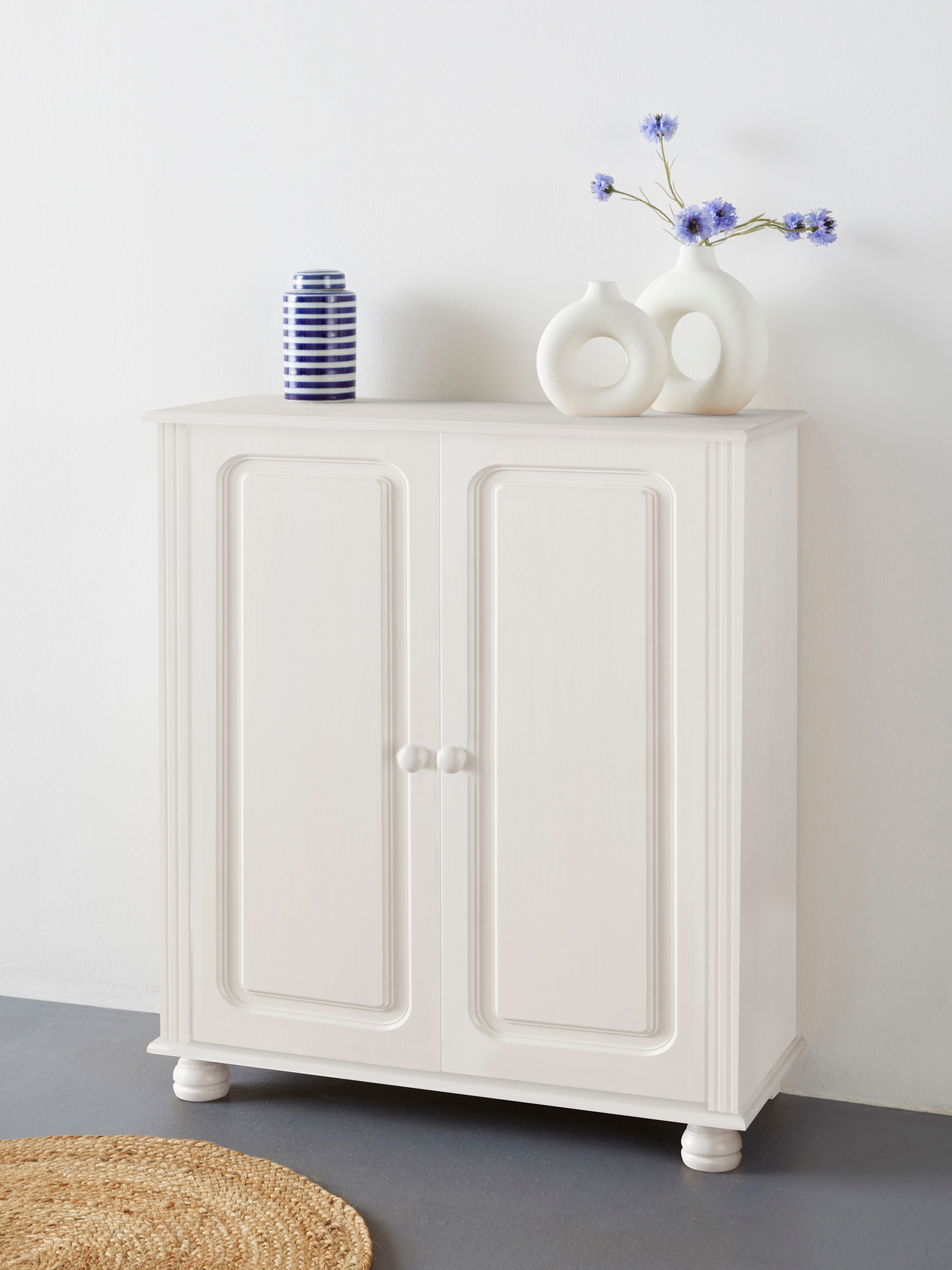 Highboard OTTO HOME, B:85cm H:95cm T:34cm, weiß, Wohnzimmer, Sideboards, "Mette", Kommode mit 2 Einlegeböden, Breite 85cm, Tiefe 34 cm, Höhe 95 cm