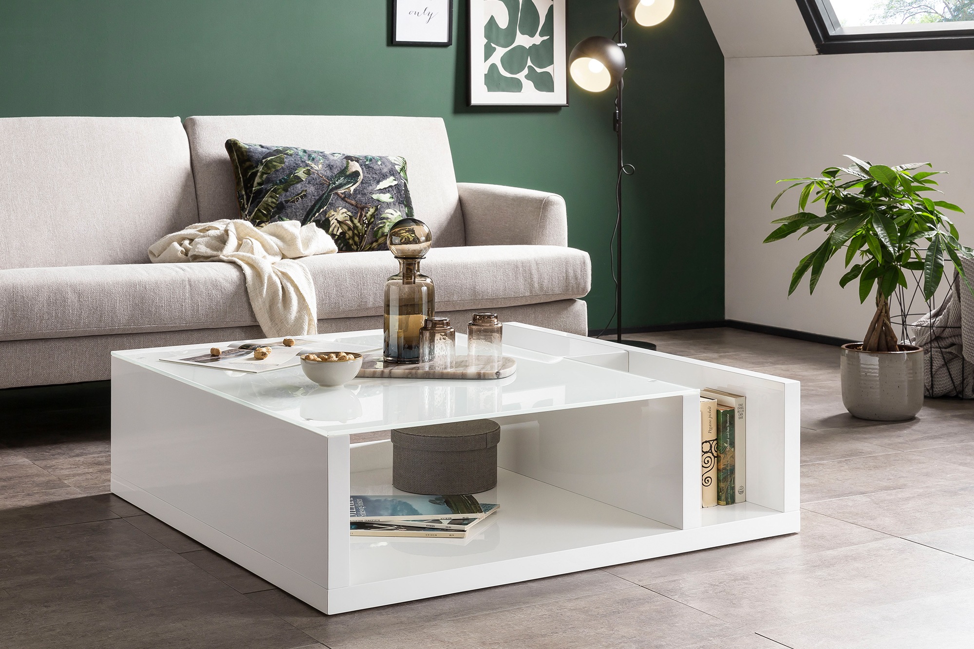 SalesFever Couchtisch "Eleganter Couchtisch", Praktisch mit integriertem Se günstig online kaufen