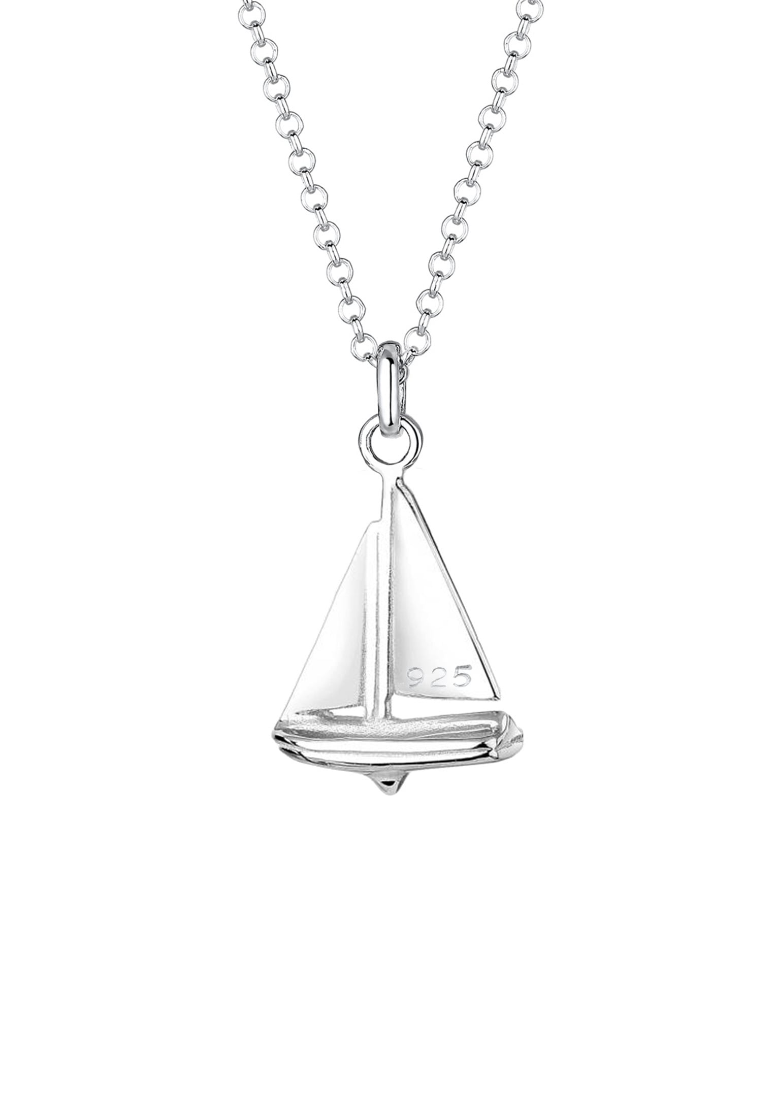 Elli Kette mit Anhänger »Erbskette Segelboot Anhänger Maritim 925 Silber«