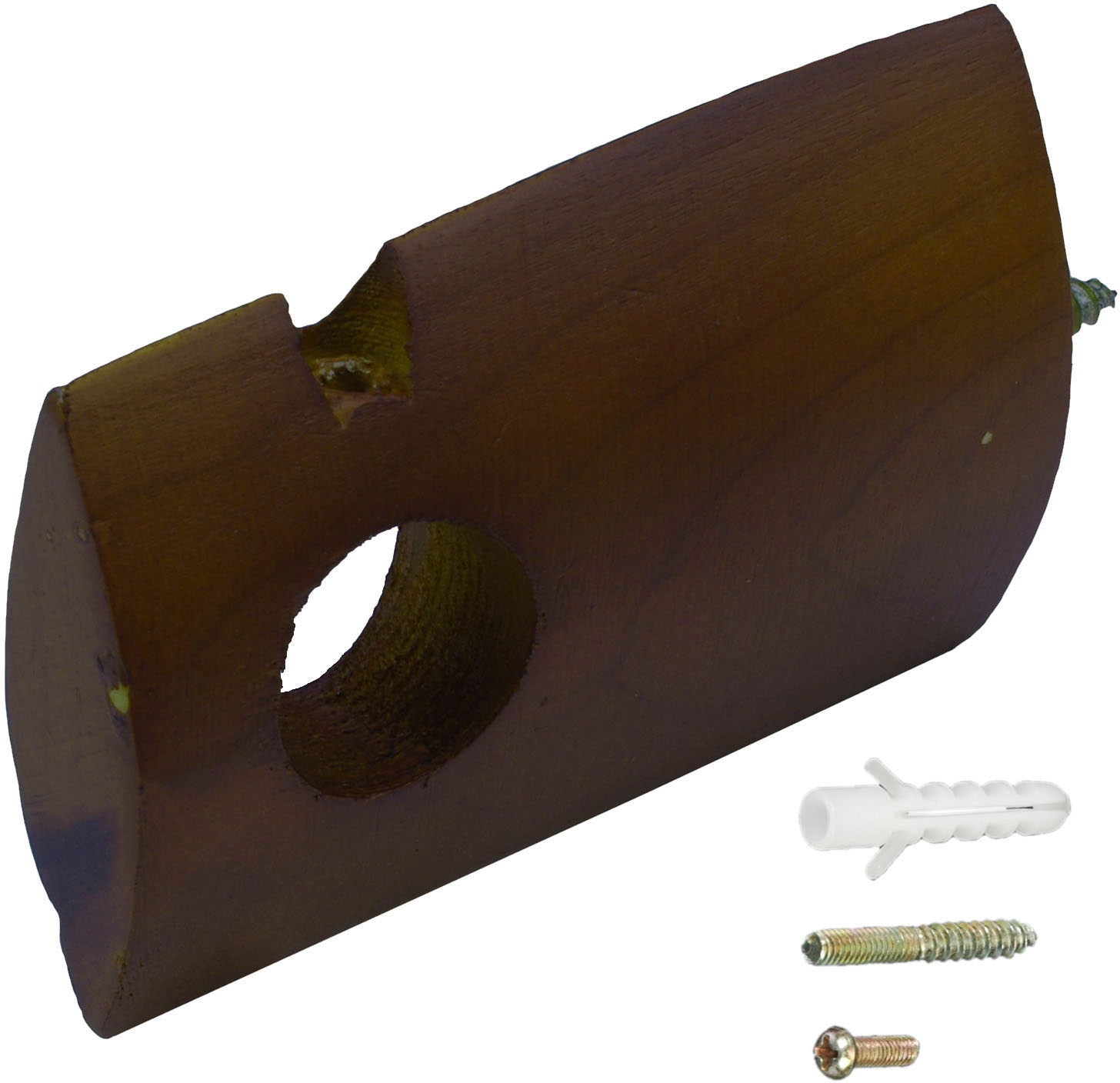 Liedeco Gardinenstangenhalter "Träger geschlossen - Holz 1-läufig "France" - 1 Stück" Halter, Träger für Stangen, Rohre 20 mm