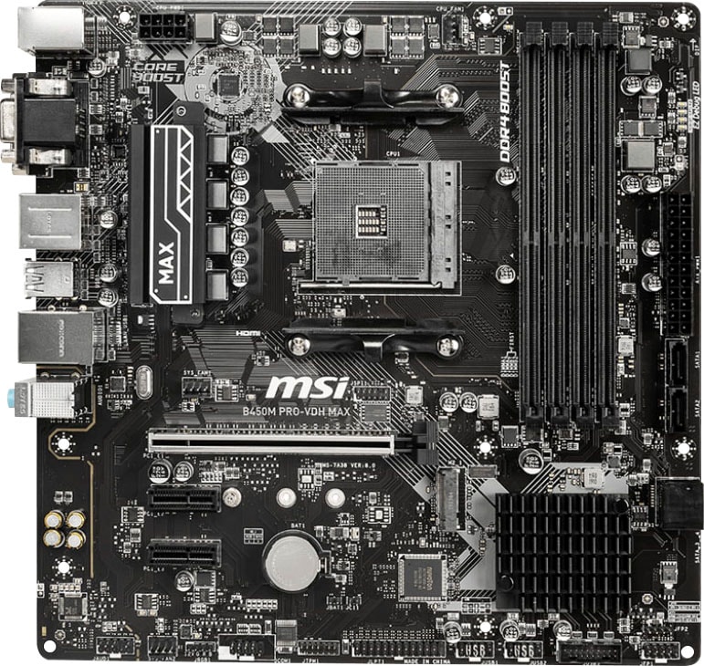 MSI Mainboard »B450M PRO-VDH MAX«