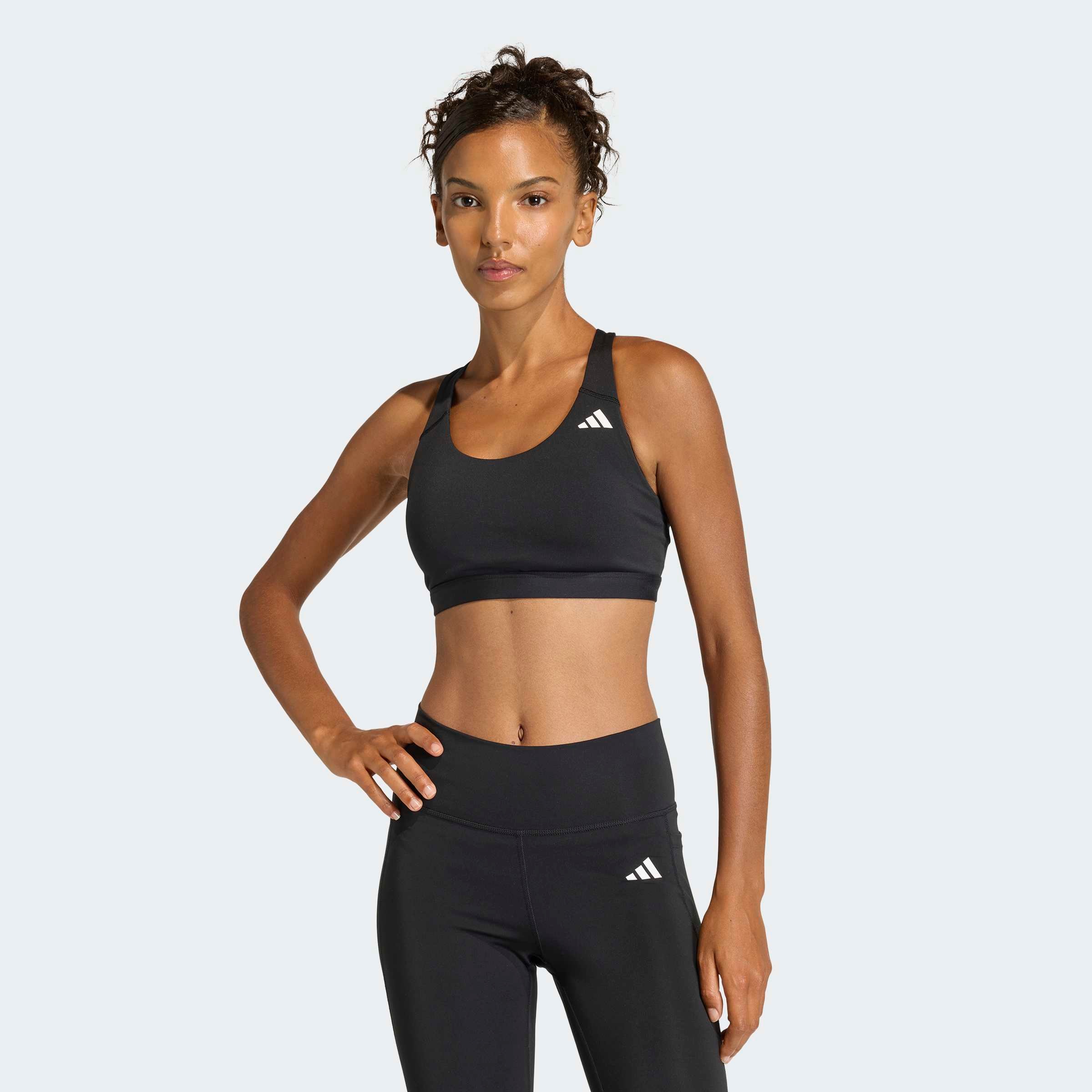 adidas Performance Sport-BH "OPTIME ESSENTIALS WORKOUT MEDIUM SUPPORT BH" ohne Bügel, mit Climacool Technologie, aus Polyester