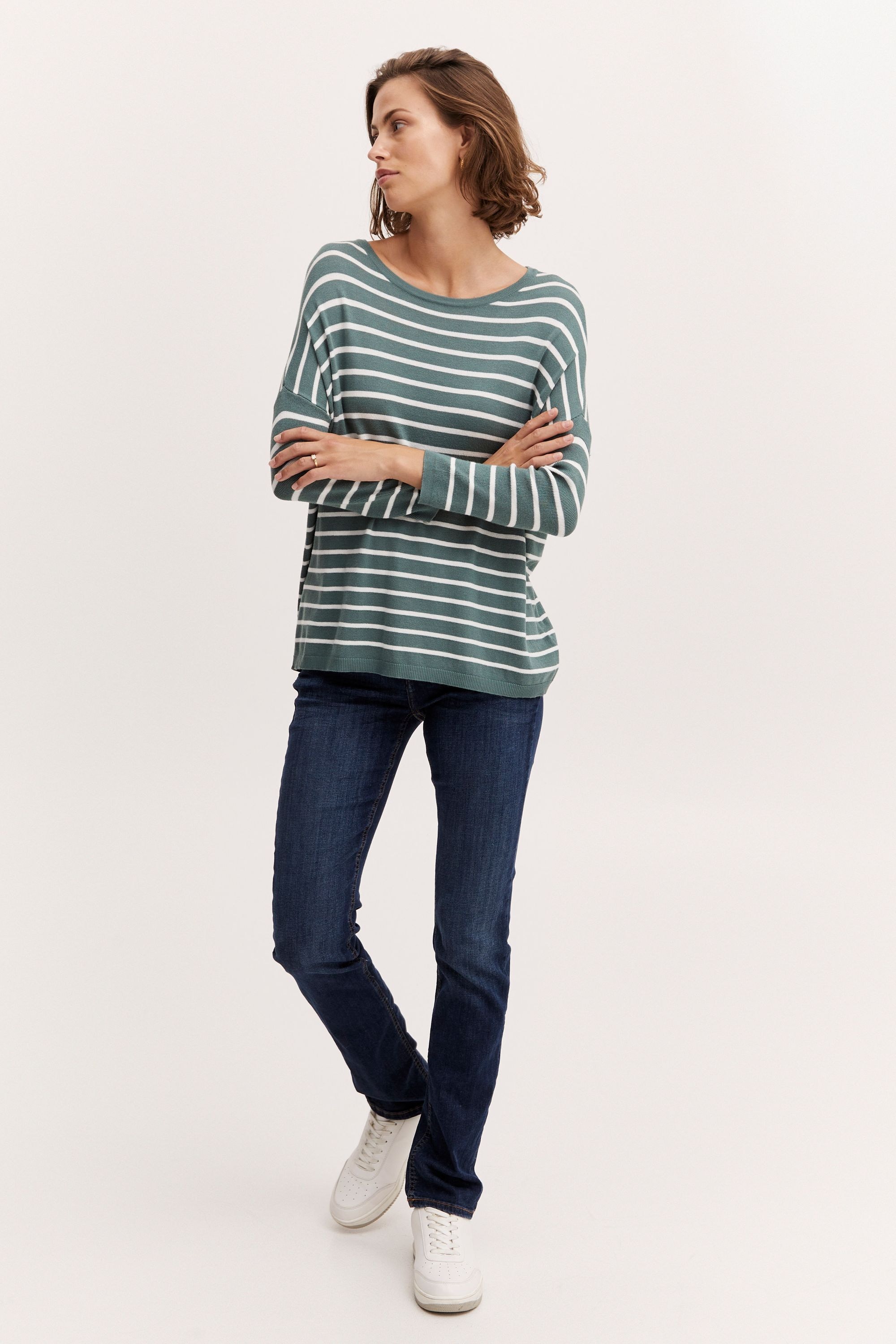 fransa Strickfleece-Pullover »Strickpullover FRBlume«