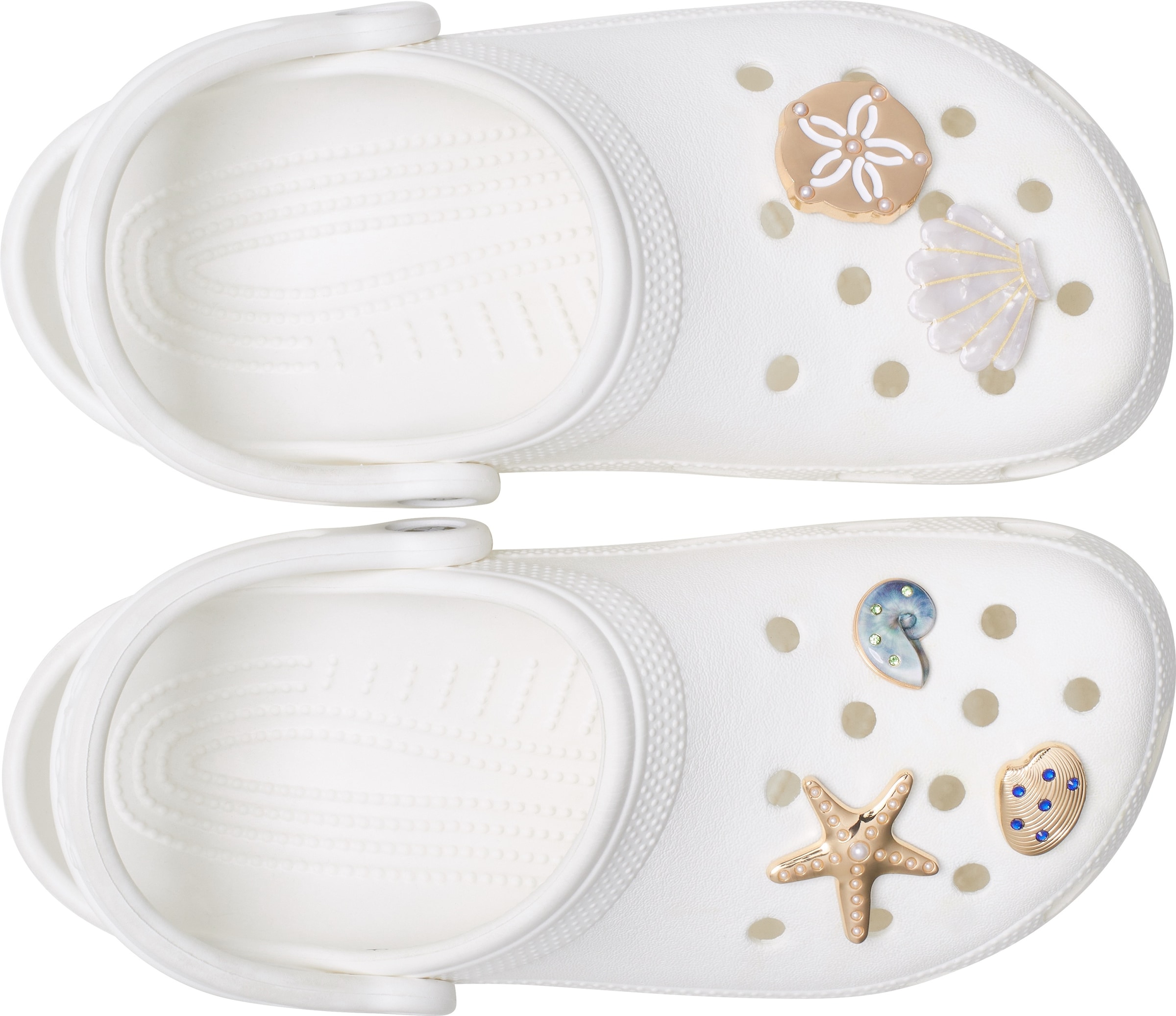 Crocs Schuhanstecker »Jibbitz™ Gold Seashell« Set, Kein Spielzeug. Nicht für Kinder unter 3 Jahren geeignet, 5 Stk. tlg. , Charm, Anstecker für Crocs Schuhe