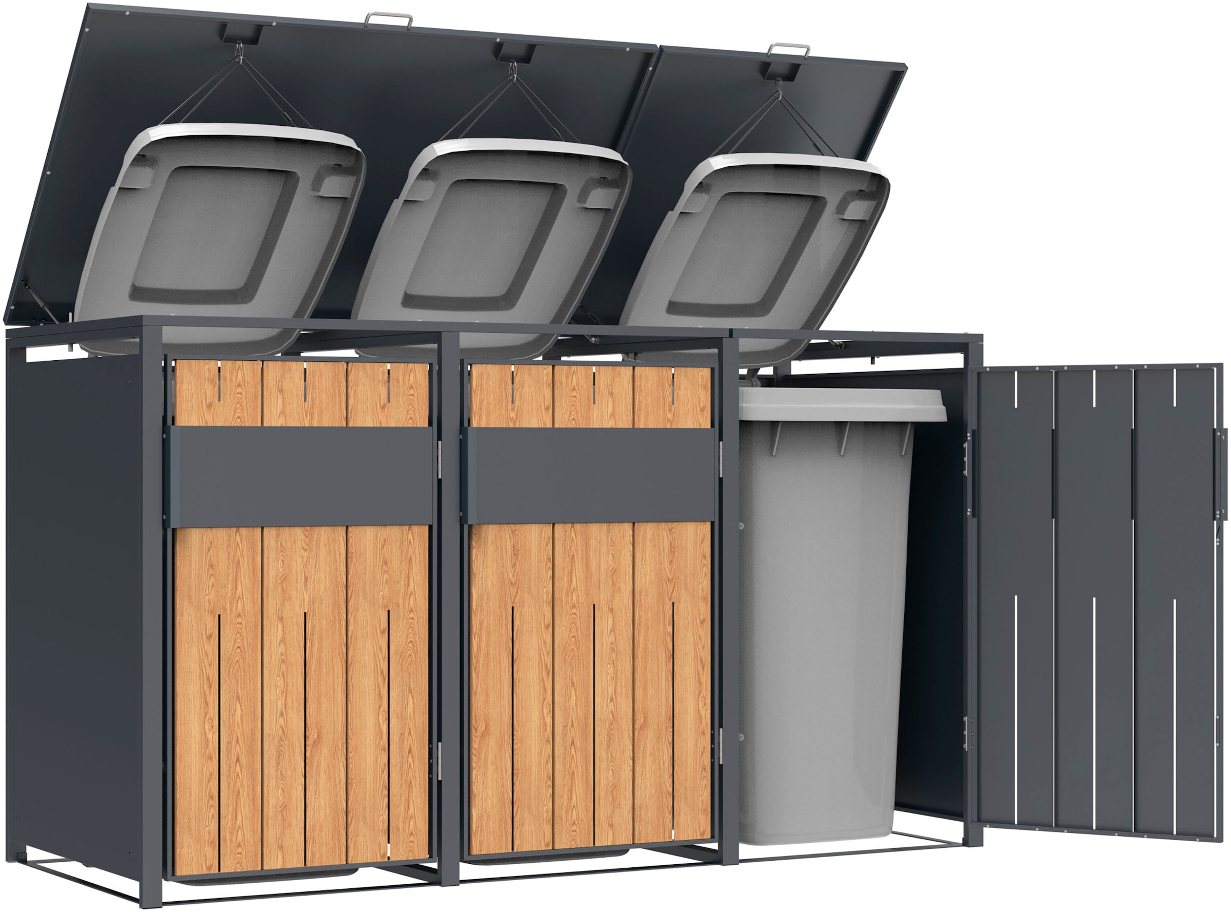 WESTMANN Mülltonnenbox »Varius 3« BxTxH: 198x80x116 cm, für 3x240 L Mülltonnen
