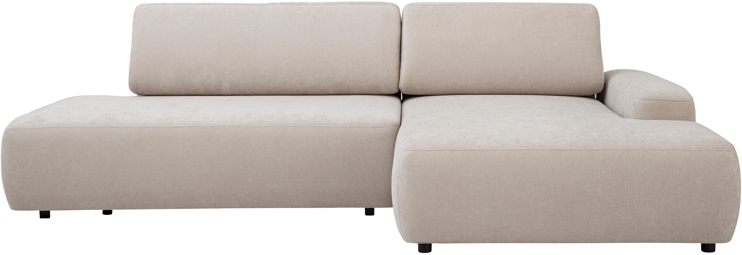 INOSIGN Ecksofa »TORGE, Schlafsofa Cord, Samtvelours u. Strukur fein, Couch in L-Form«, Schlaffunktion und Bettkasten, Liegefläche: 210x125 cm, neues Design