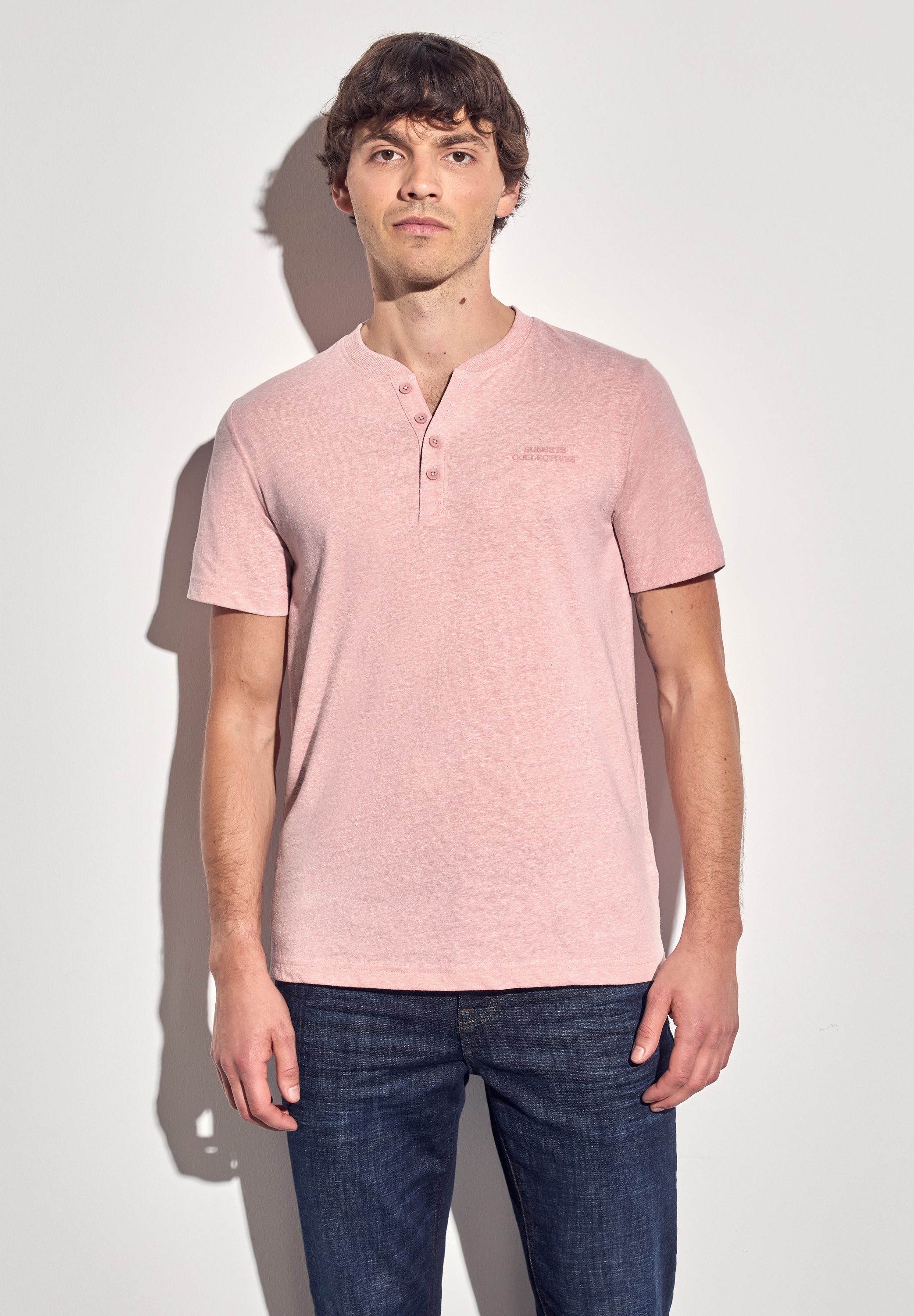 STREET ONE MEN T-Shirt, aus softem Materialmix günstig online kaufen