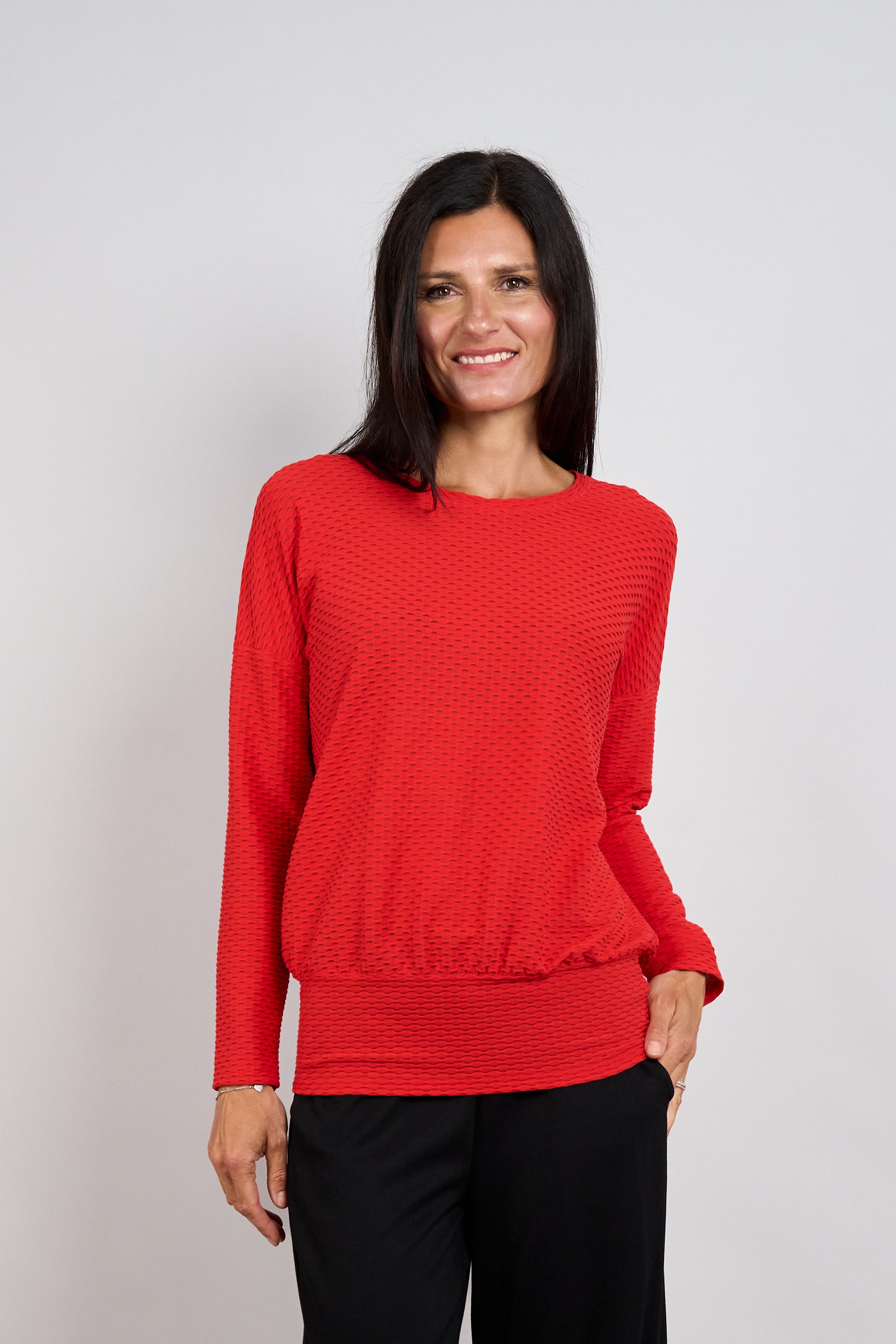 Seidel Moden Rundhalspullover mit feiner Struktur / MADE IN GERMANY
