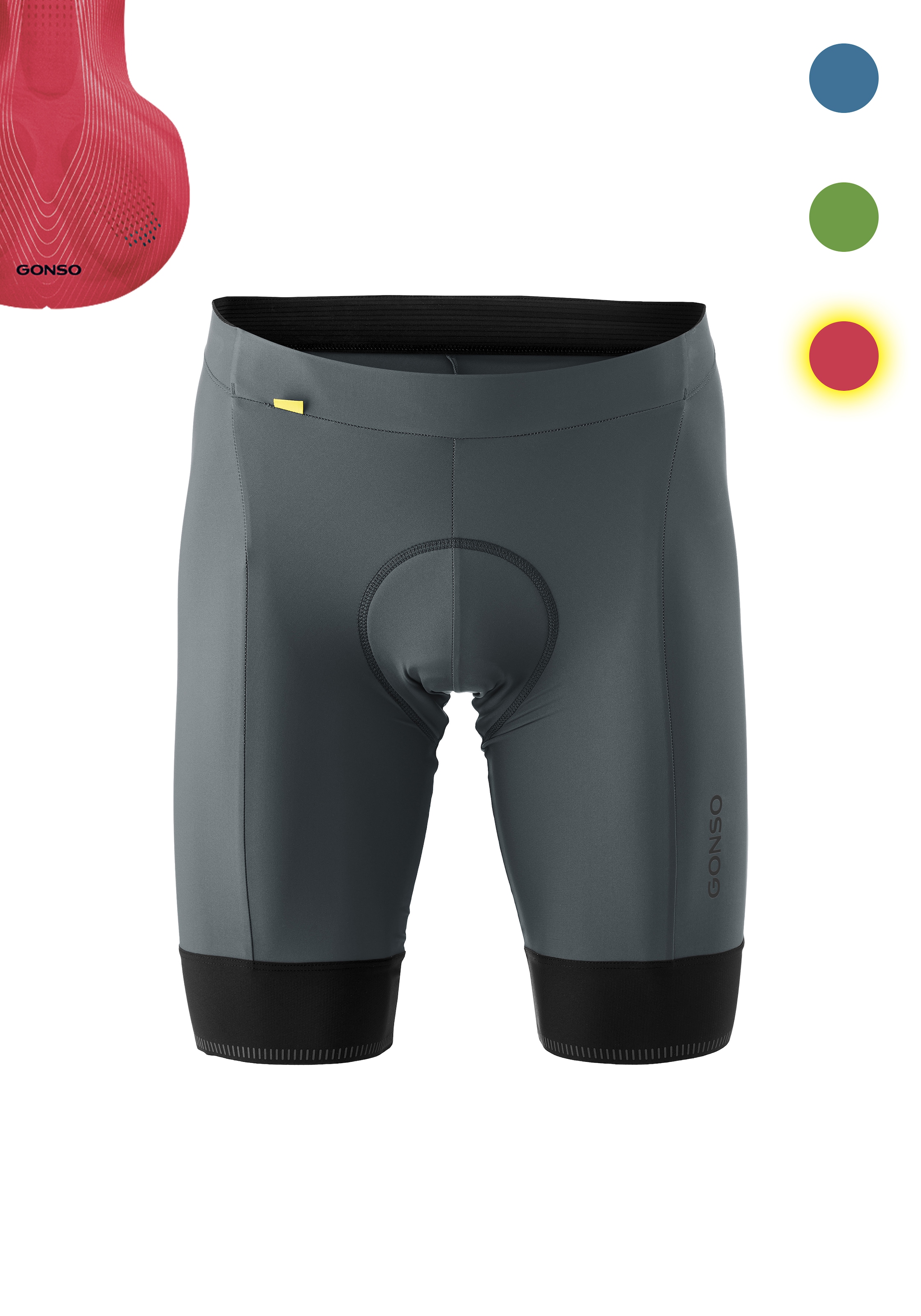 Gonso "SITIVO M" Herren Radhose, Radlerhose mit speziellem Sitzpolster, Tight Fit