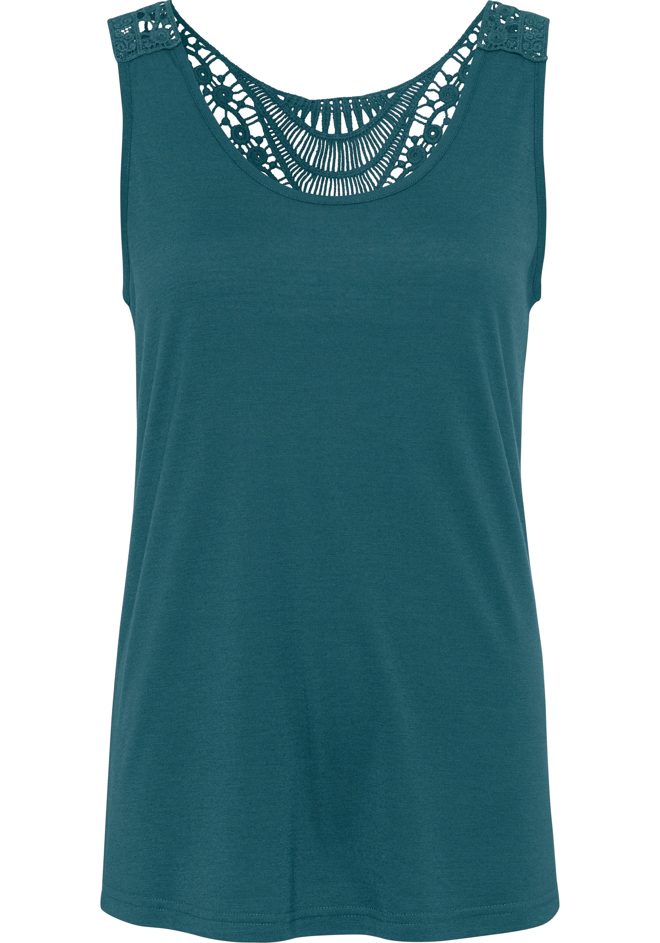 LASCANA Tanktop mit toller Häkelspitze an Schultern und Rücken günstig online kaufen