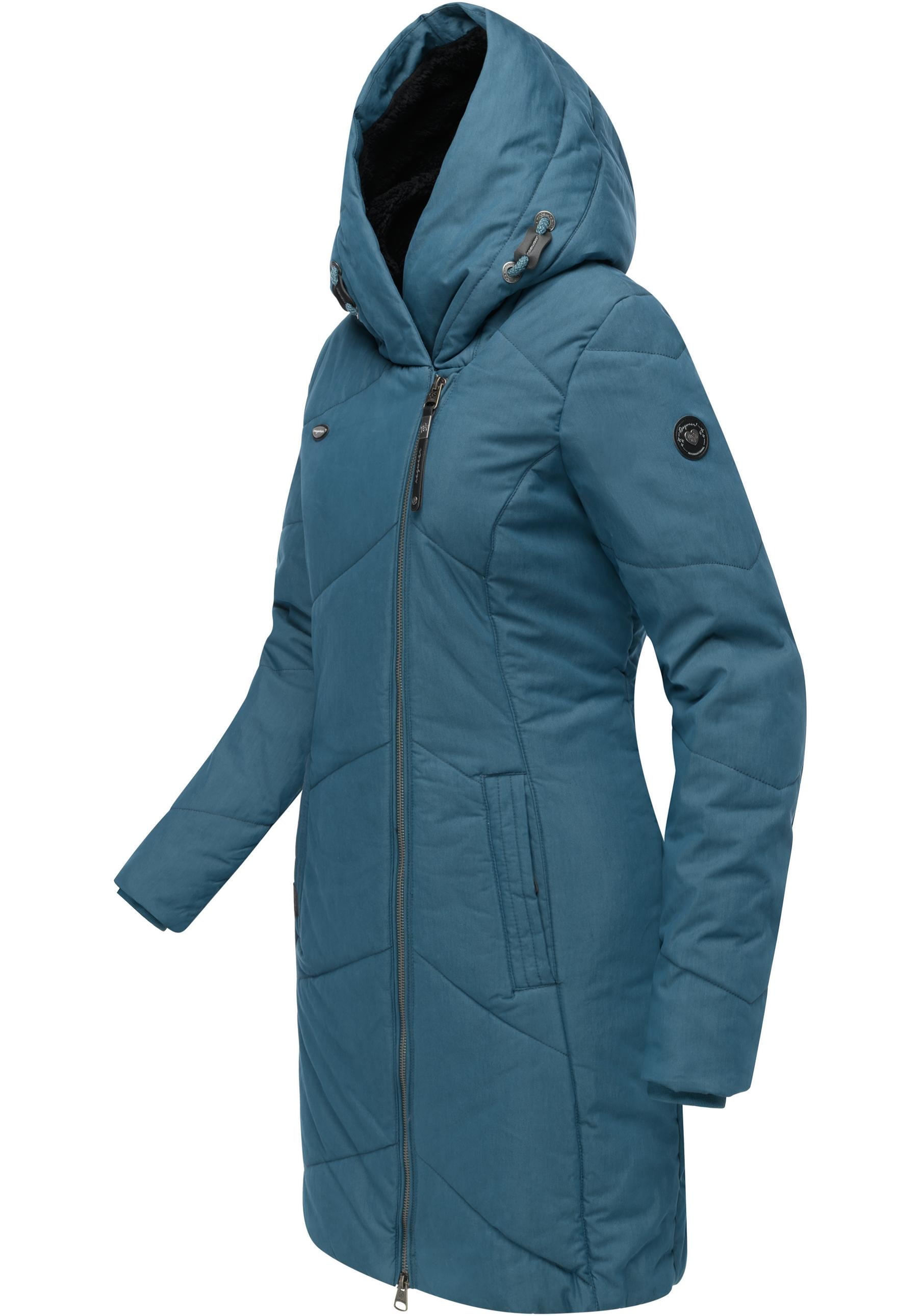 Ragwear Wintermantel »Gordon Long« gesteppter Winterparka mit asymmetrischem Kragen