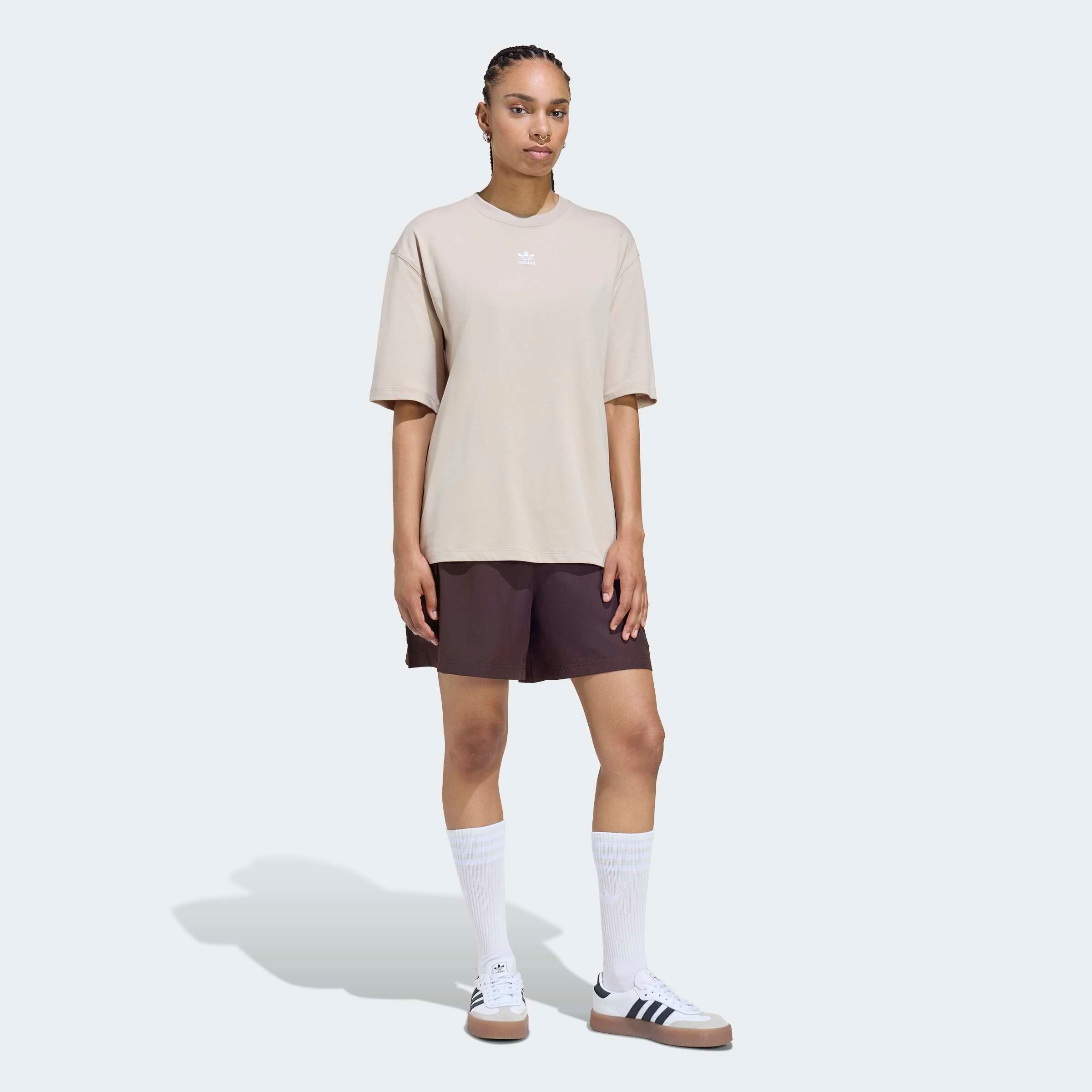 adidas Originals T-Shirt »ESSENTIALS BOYFRIEND« sportlicher Stil, Kurzarm, aus Baumwolljersey