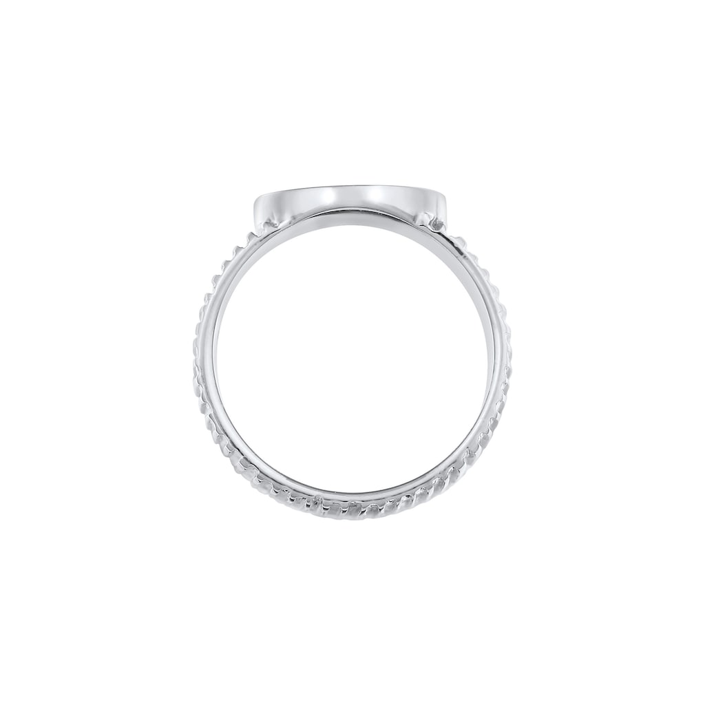 Elli Premium Siegelring »Bandring Siegelring Relief Struktur 925 Silber«