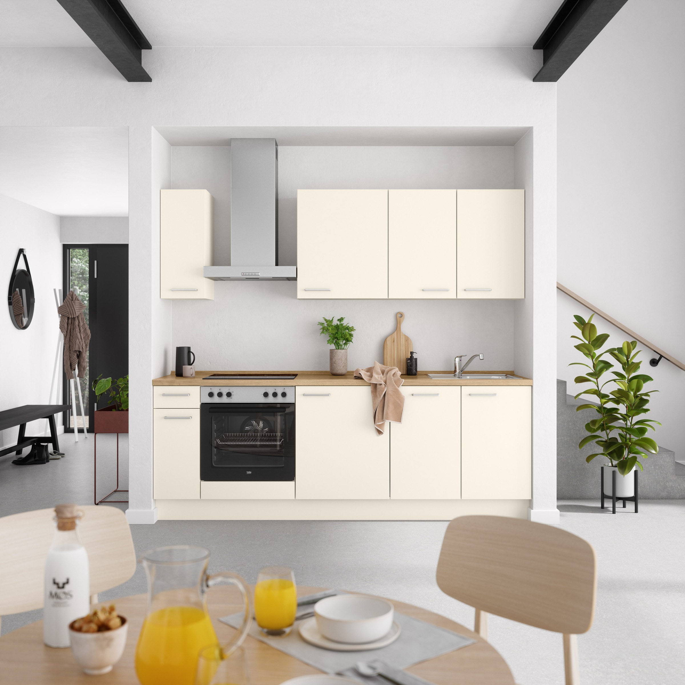 nobilia® Küchenzeile »"Touch I"«, vormontiert, Ausrichtung wählbar, Breite 240 cm, wahlw. mit E-Geräten