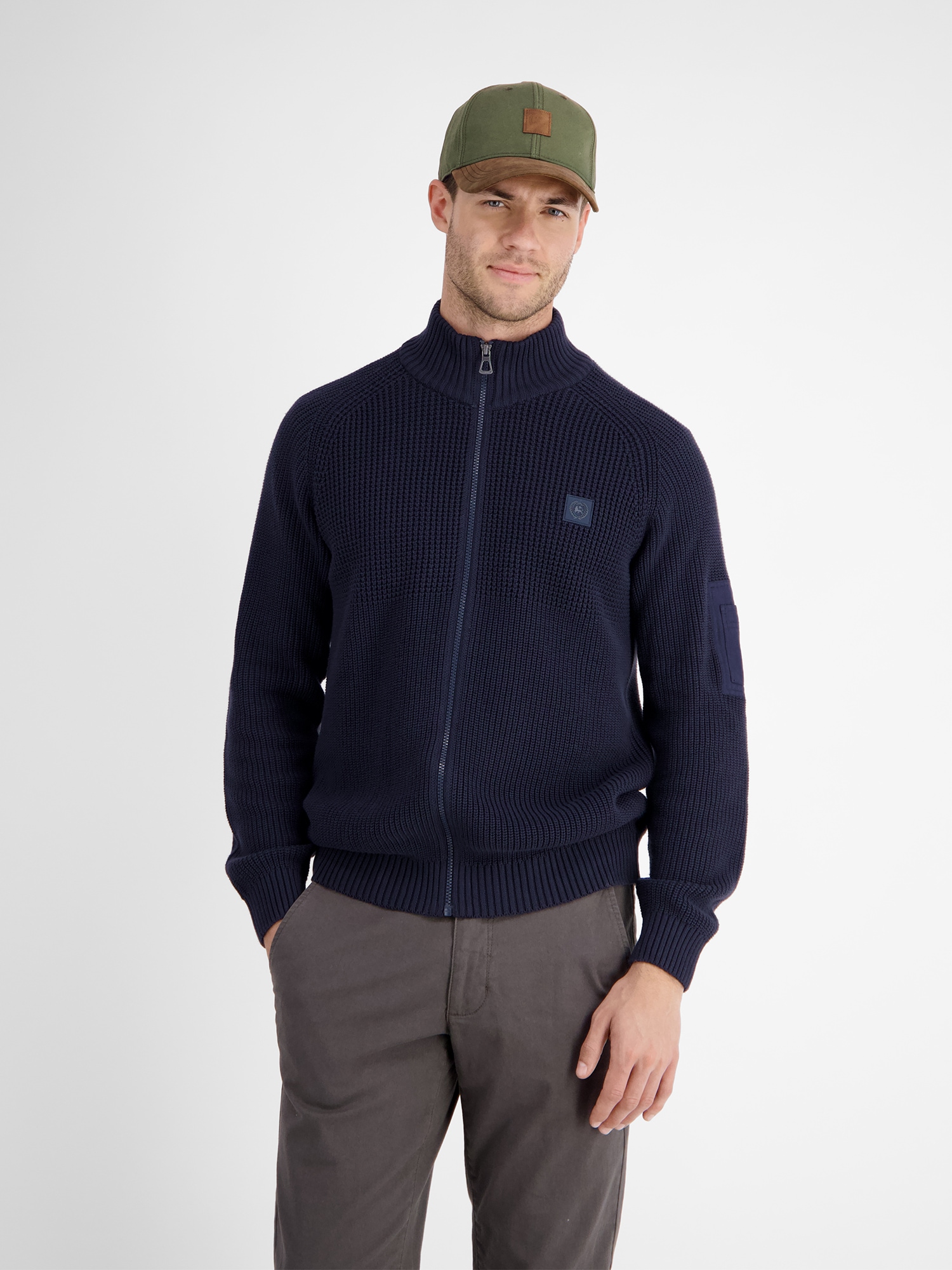 LERROS Snapback Cap »Canvas-Cap mit Kunstlederschirm«