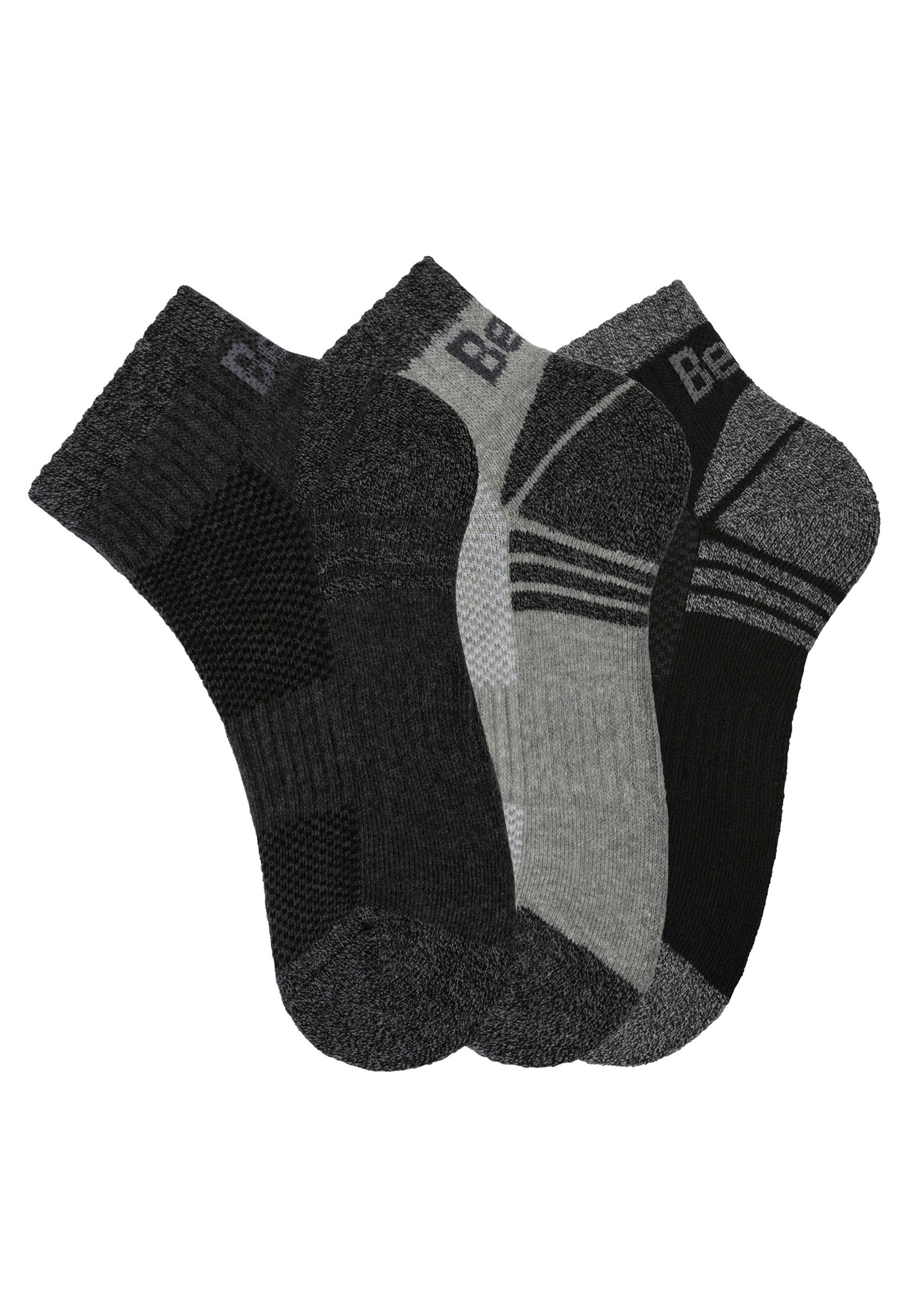 Bench. Kurzsocken Packung, 3 Stk. tlg. mit Mittelfußgummi und Pikee günstig online kaufen