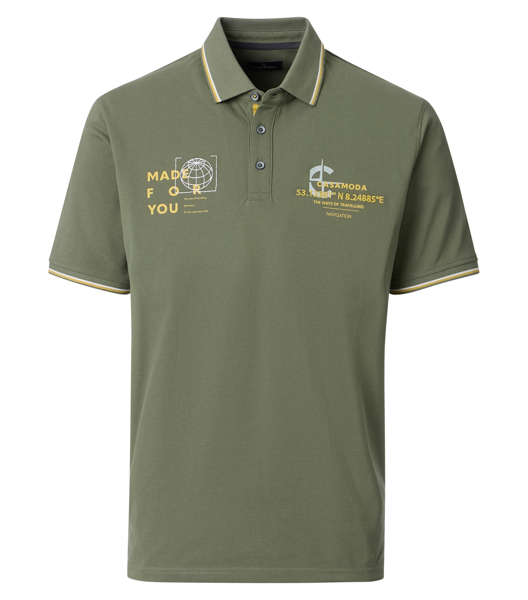 CASAMODA Poloshirt "CASAMODA Polo-Shirt Print"
