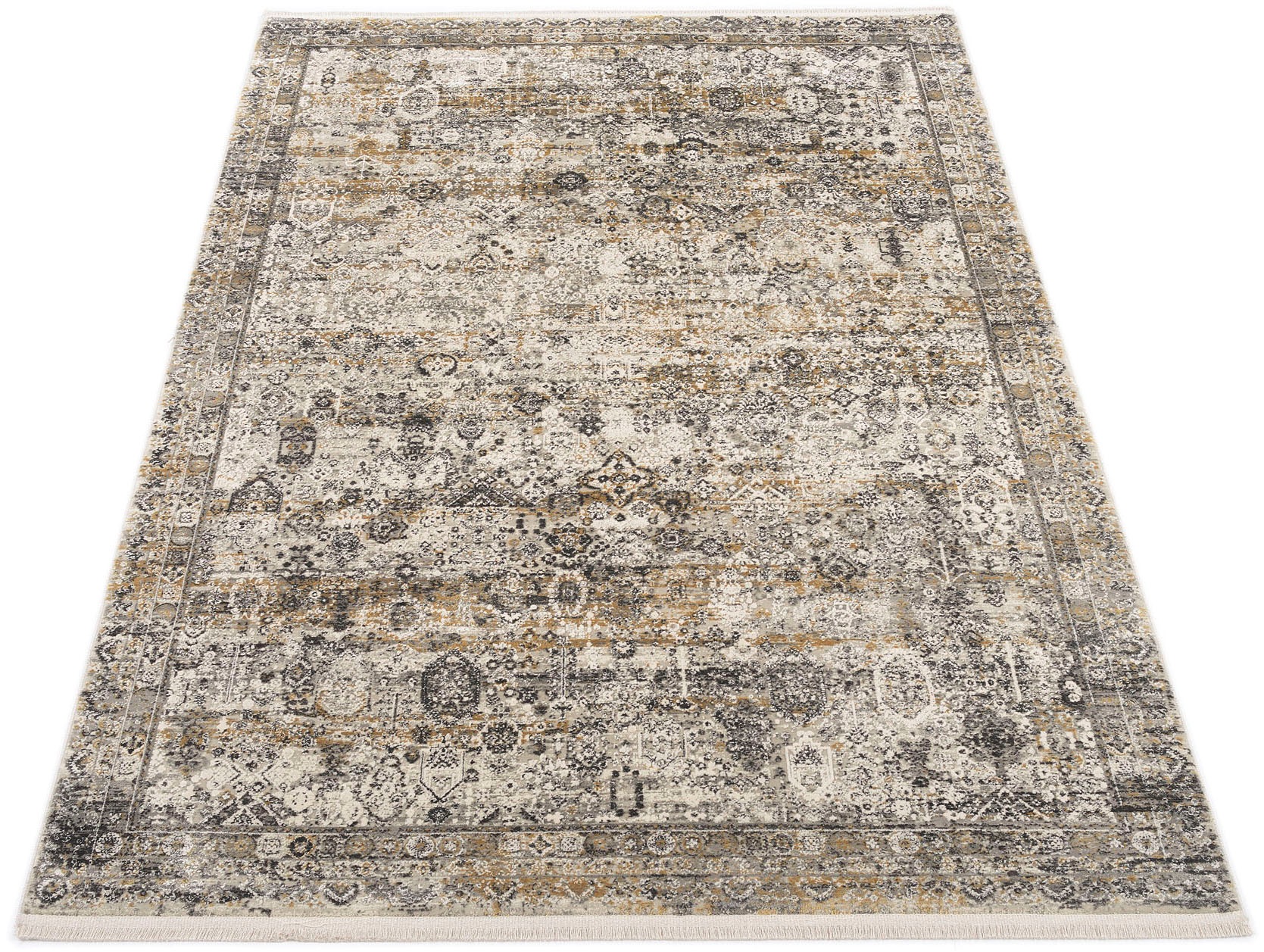 OCI Die Teppichmarke Tadi Runner Gray/Gold 80x300cm
