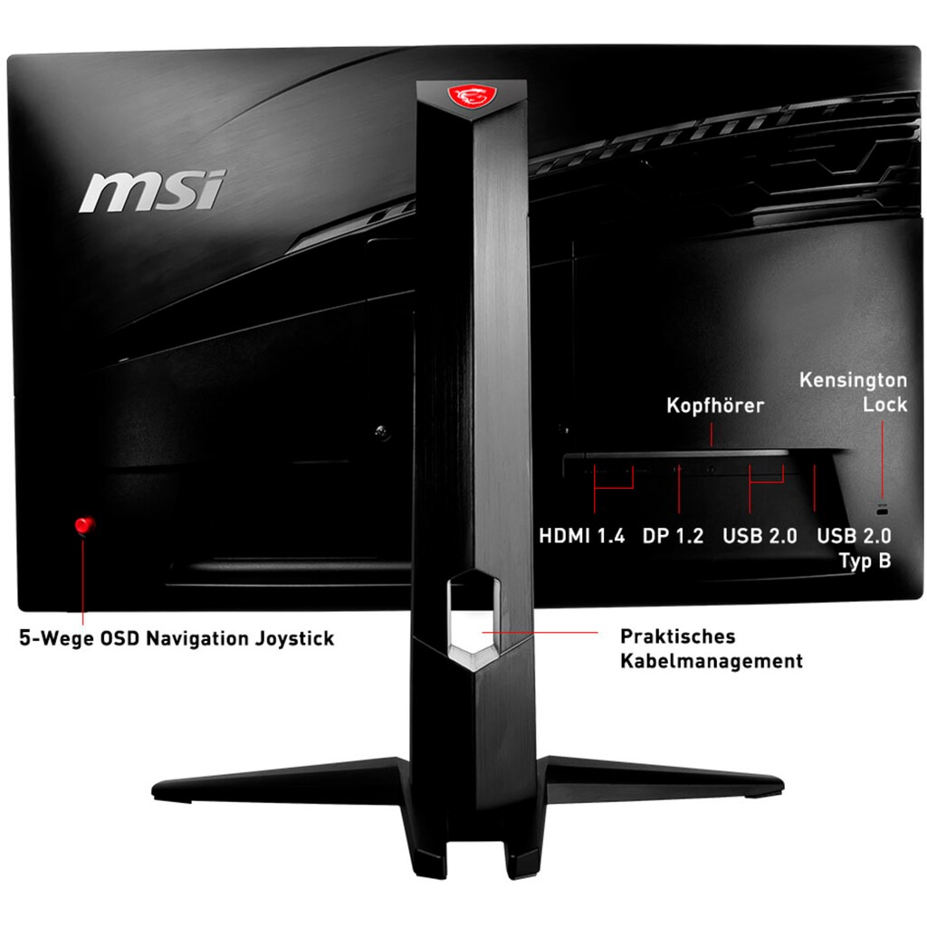 MSI PC-Set »PC i7-8700, 16GB, SSD + HDD, RTX 2060 + 60 cm (24") TFT«