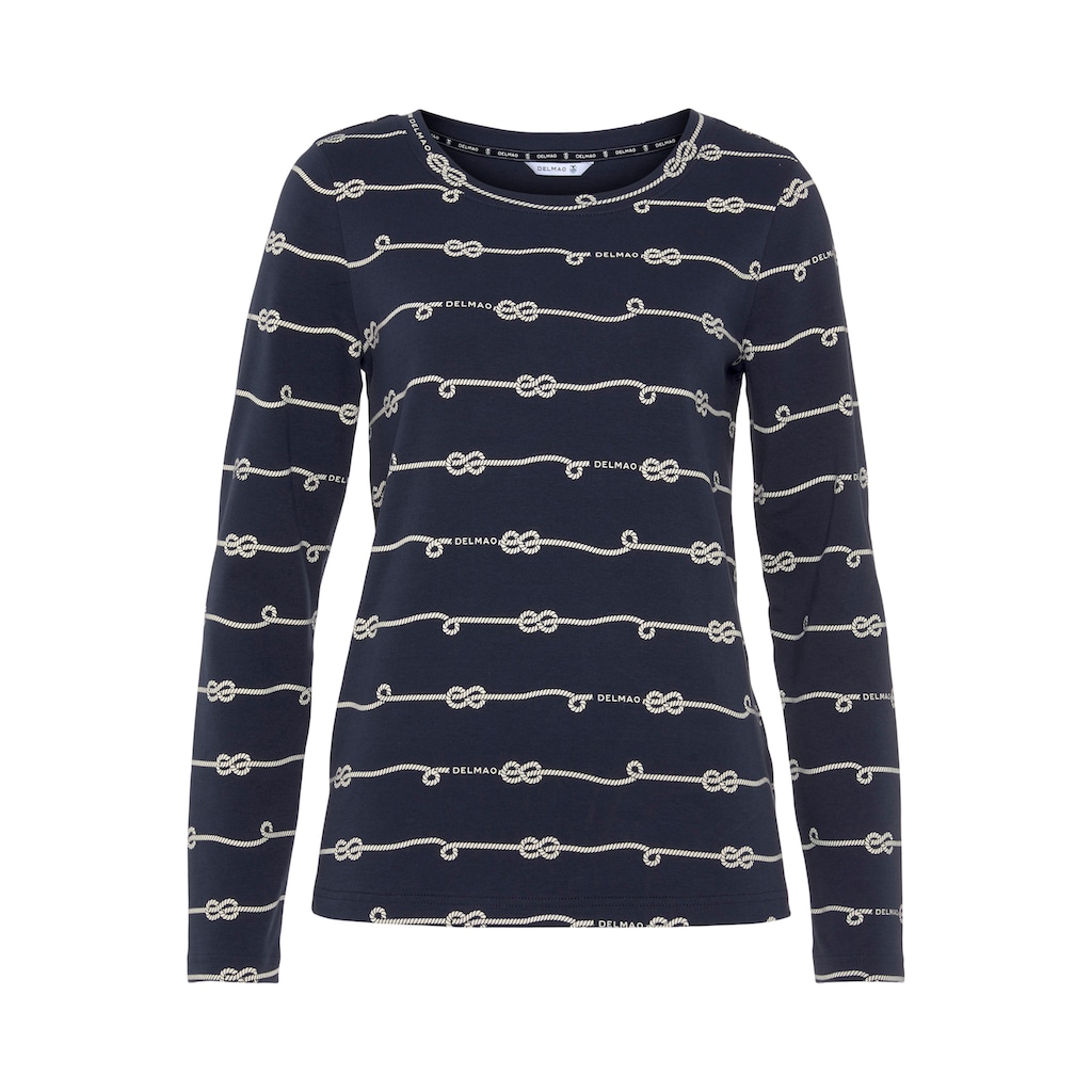 DELMAO Sweatshirt, mit maritimen Druck