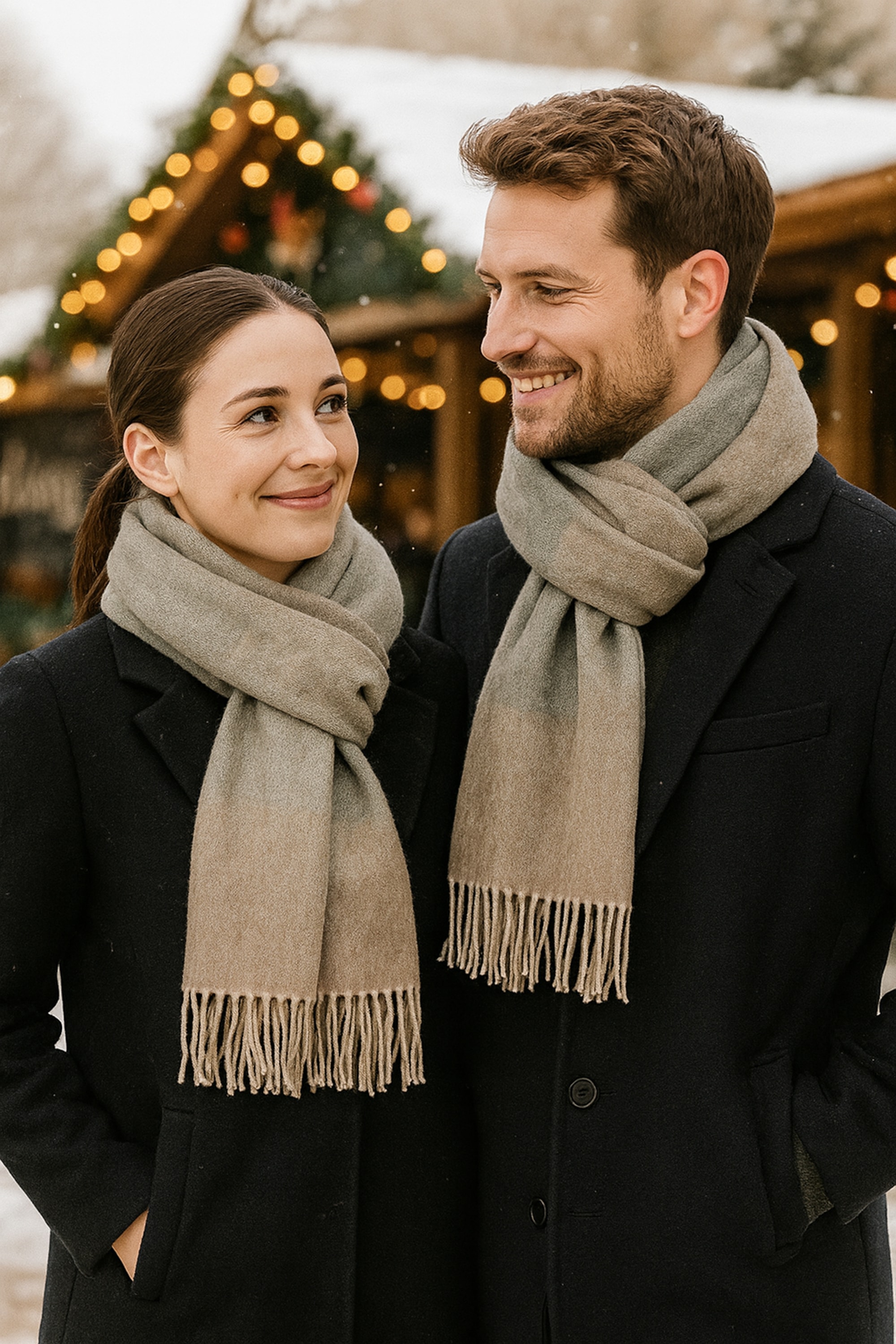 COLLEZIONE ALESSANDRO Wollschal »Taupe«, in modischem taupe-grau, Made in Italy