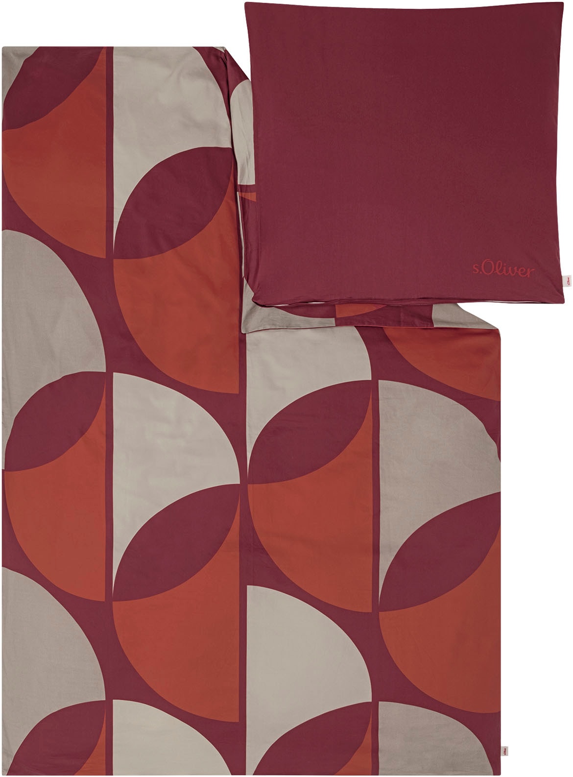 s.Oliver Bettwäsche "Satinbettwäsche s.Oliver" 2 Stk. tlg. Im Retro Design günstig online kaufen