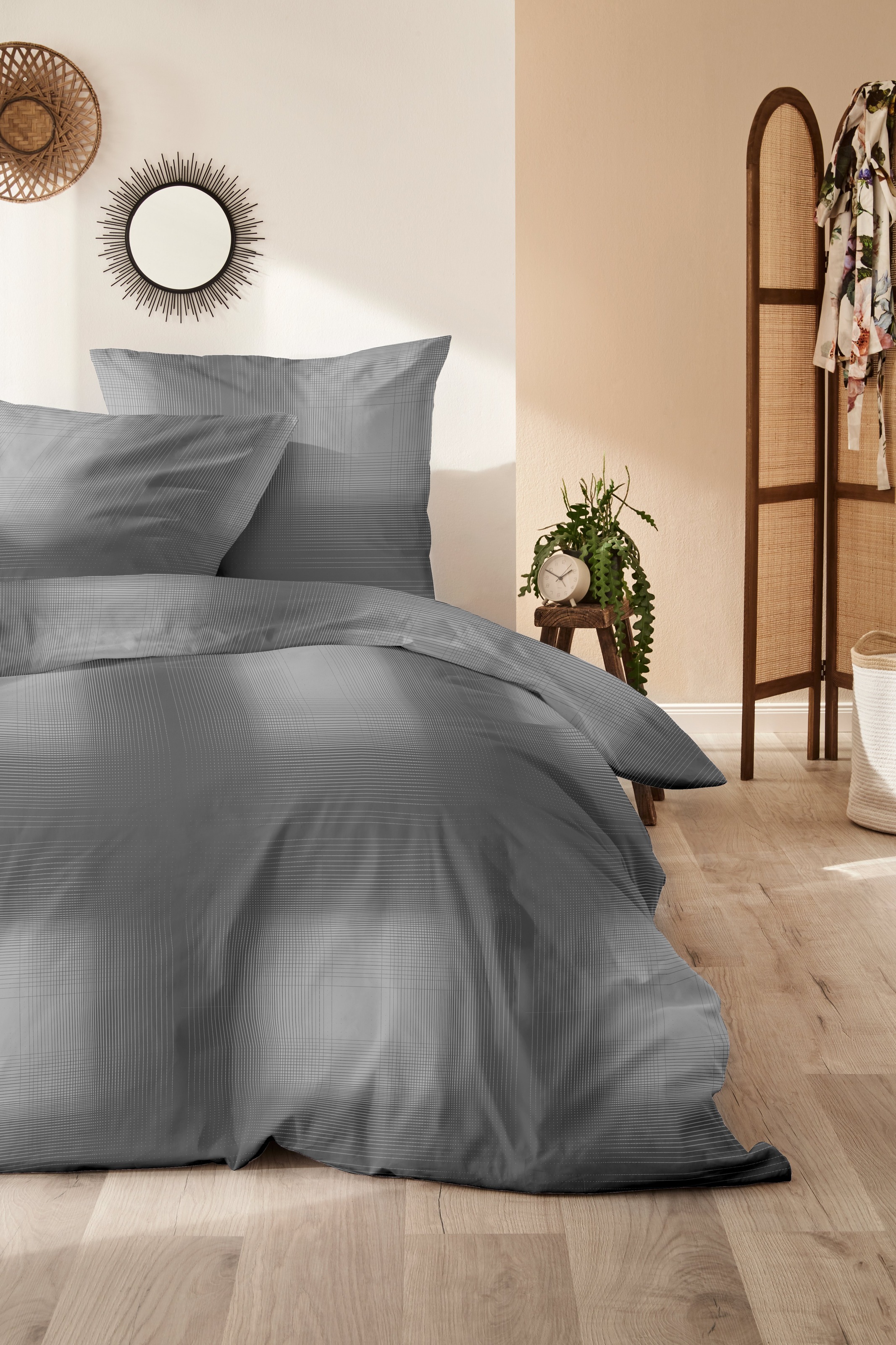 Primera Bettwäsche "Edelflanell-Bettwäsche Grazia" 2 Stk. mit modernem Karo günstig online kaufen