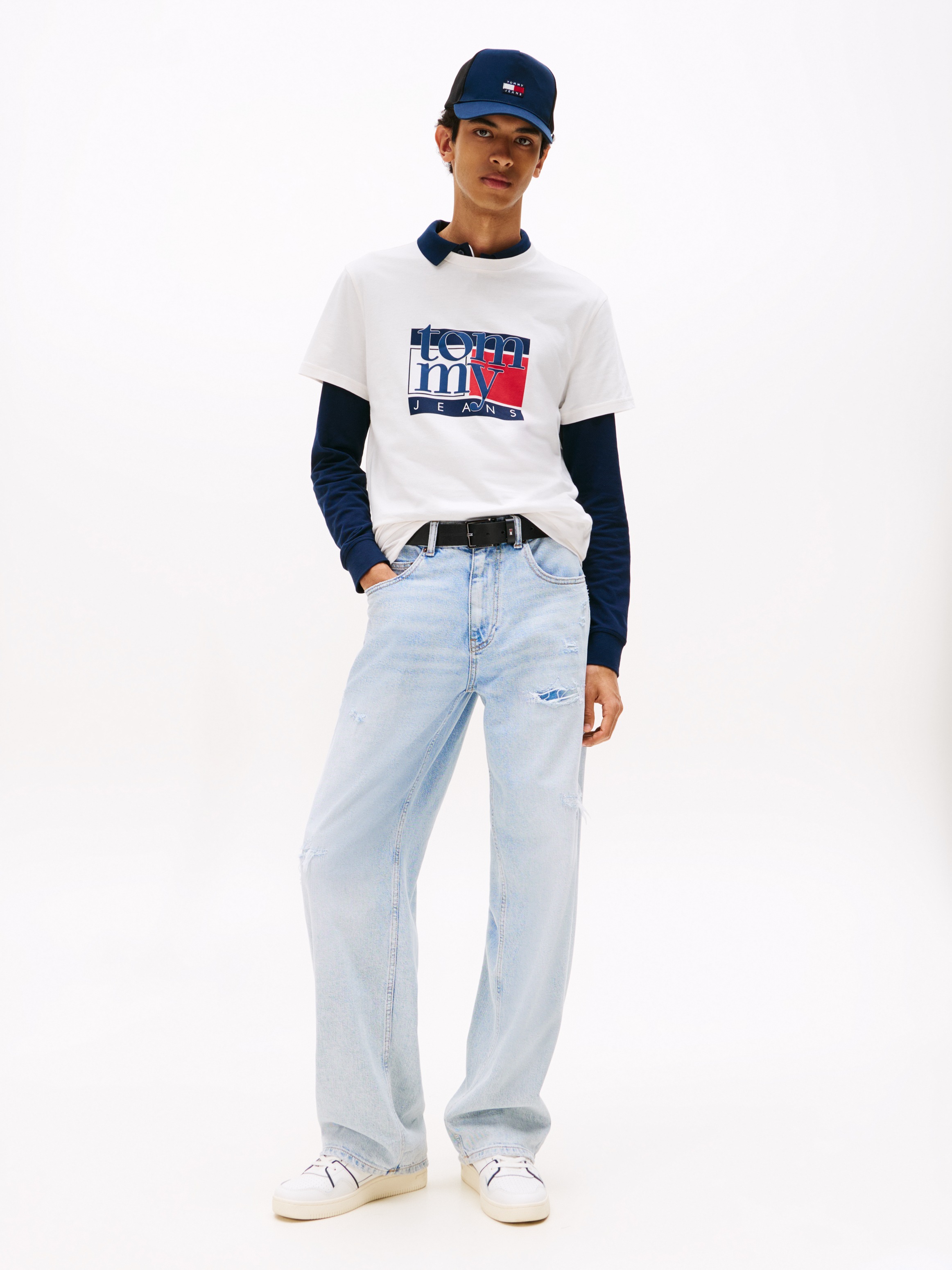 Thumbnail - Tommy Jeans T-Shirt "TJM RWB FLAG TEE EXT" Slim fit, mit Rundhals