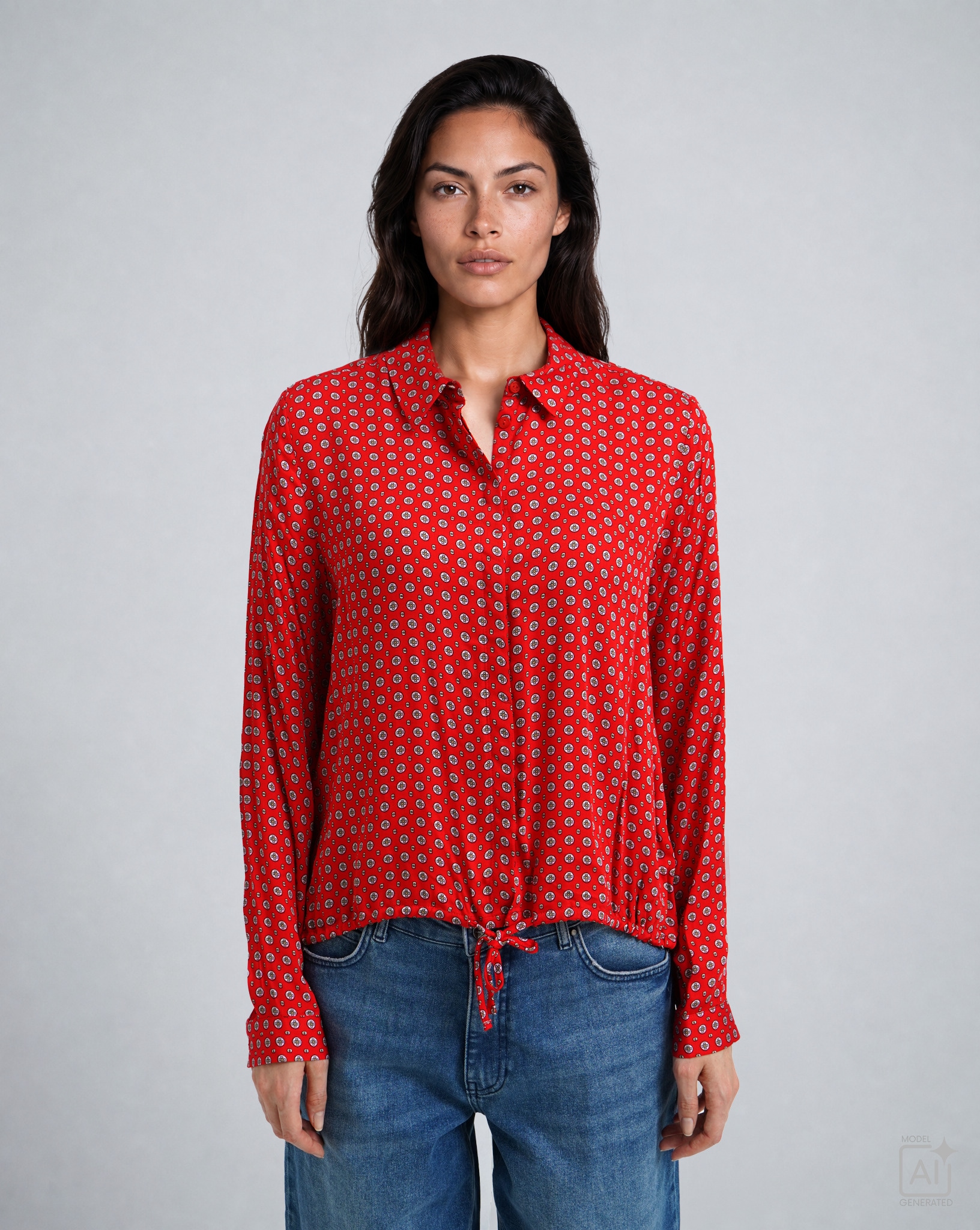 Milano Italy Langarmbluse mit All Over Print