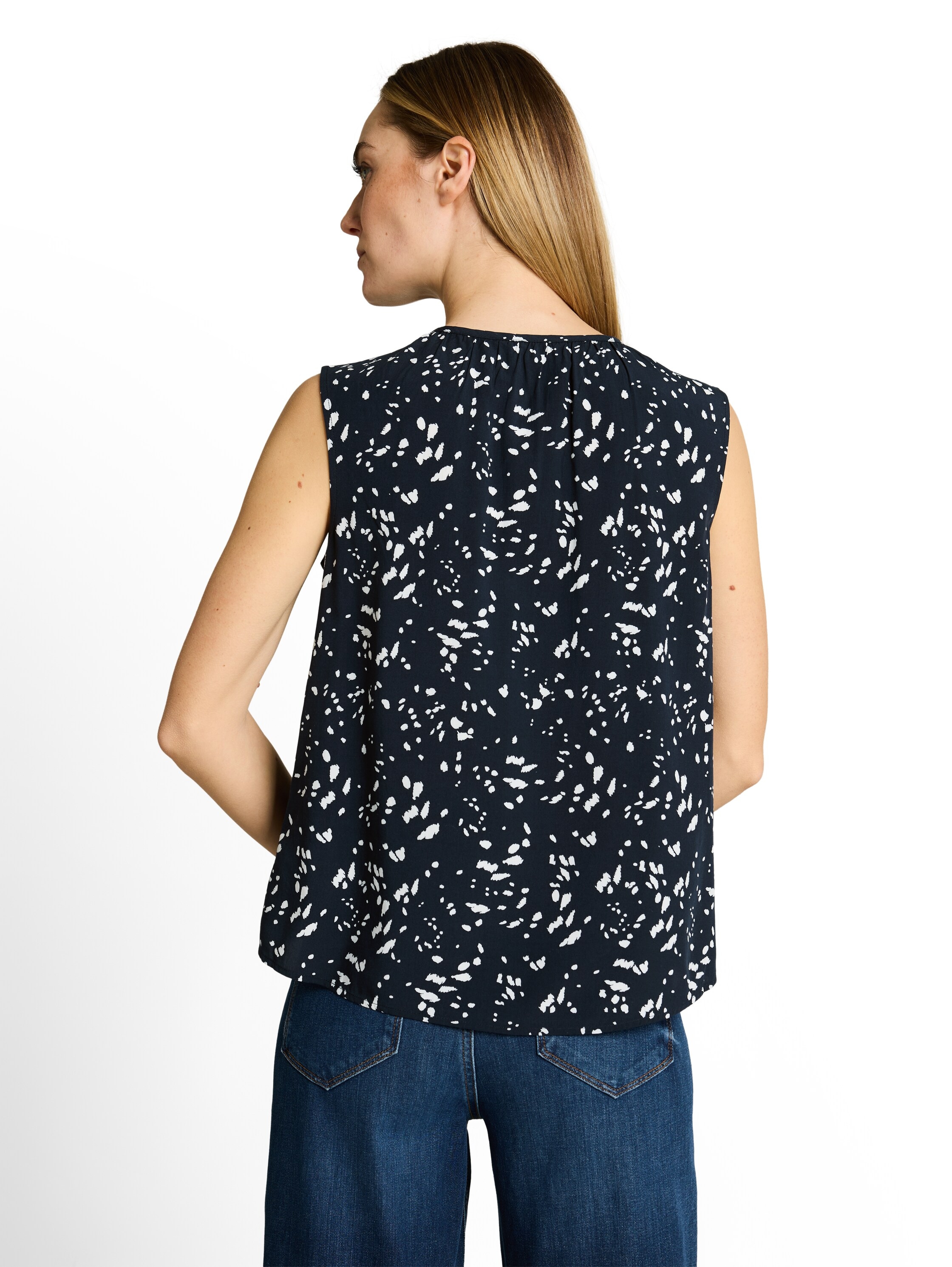 TOM TAILOR Blusentop mit Allover-Muster und mit Viskose