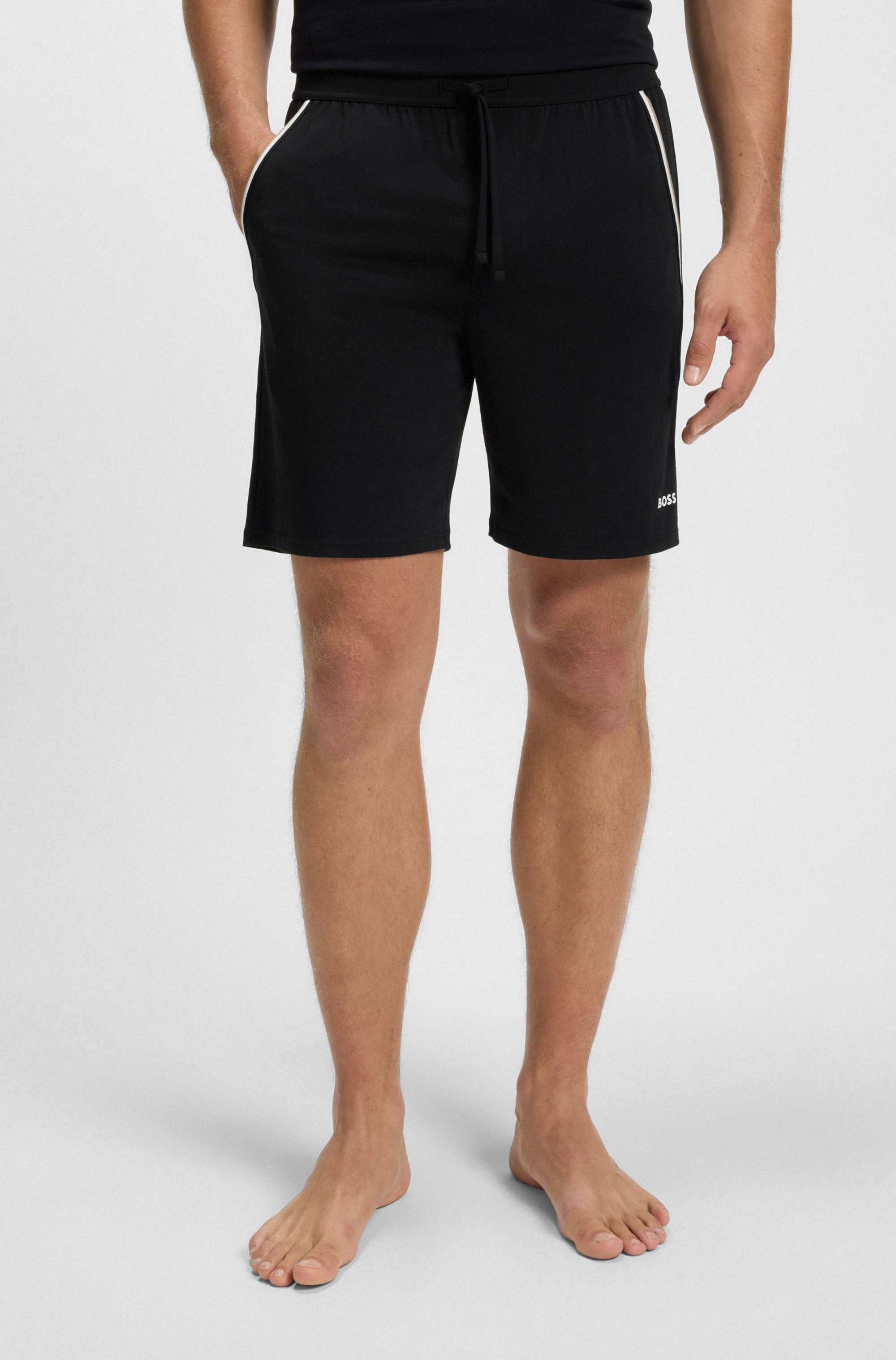 BOSS Pyjamashorts "Unique", aus elastischer Baumwolle mit Tape-Details günstig online kaufen