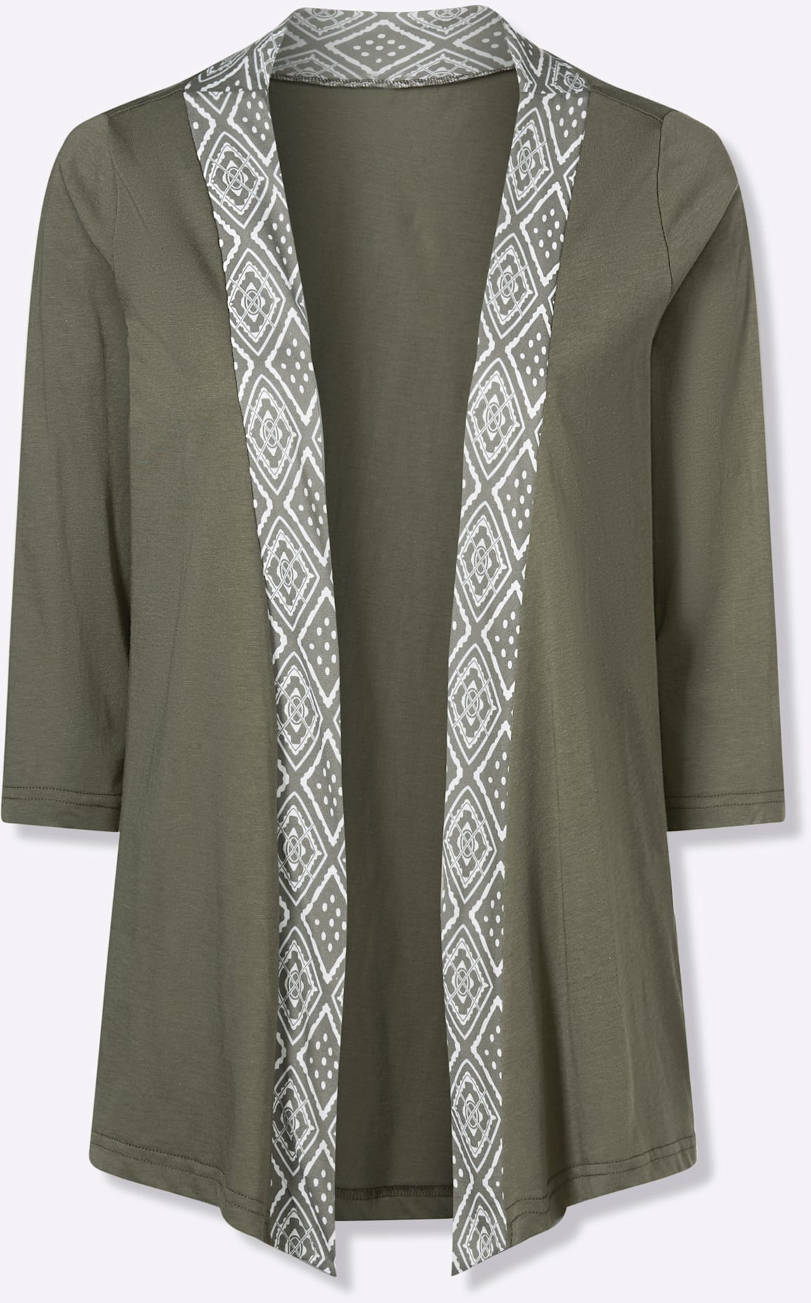 Classic Basics Shirt Jacket Women's Khaki/Ecru 56 3