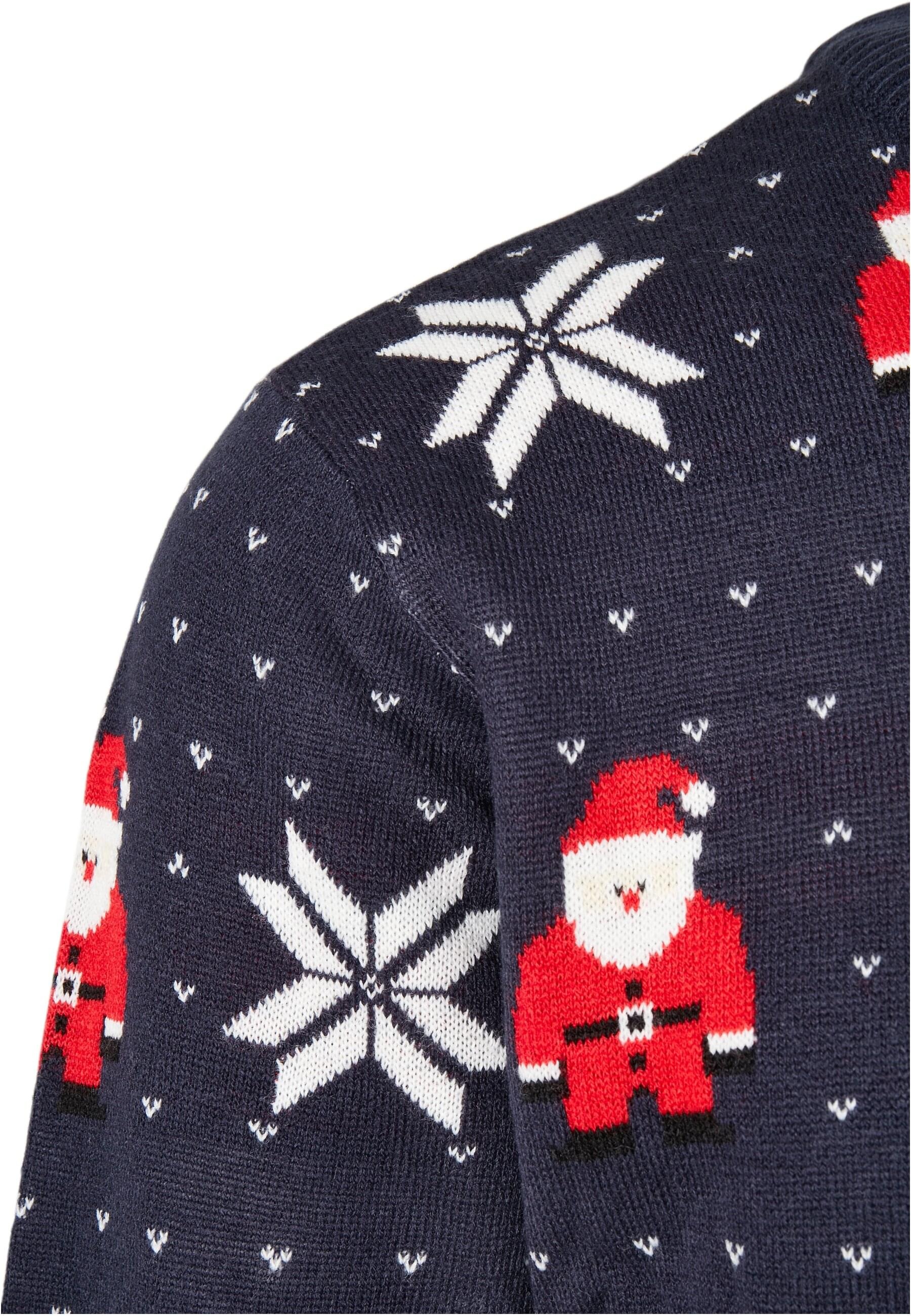 URBAN CLASSICS Rundhalspullover »Urban Classics Herren Nicolaus And Snowflakes Sweater«, (1 tlg.)