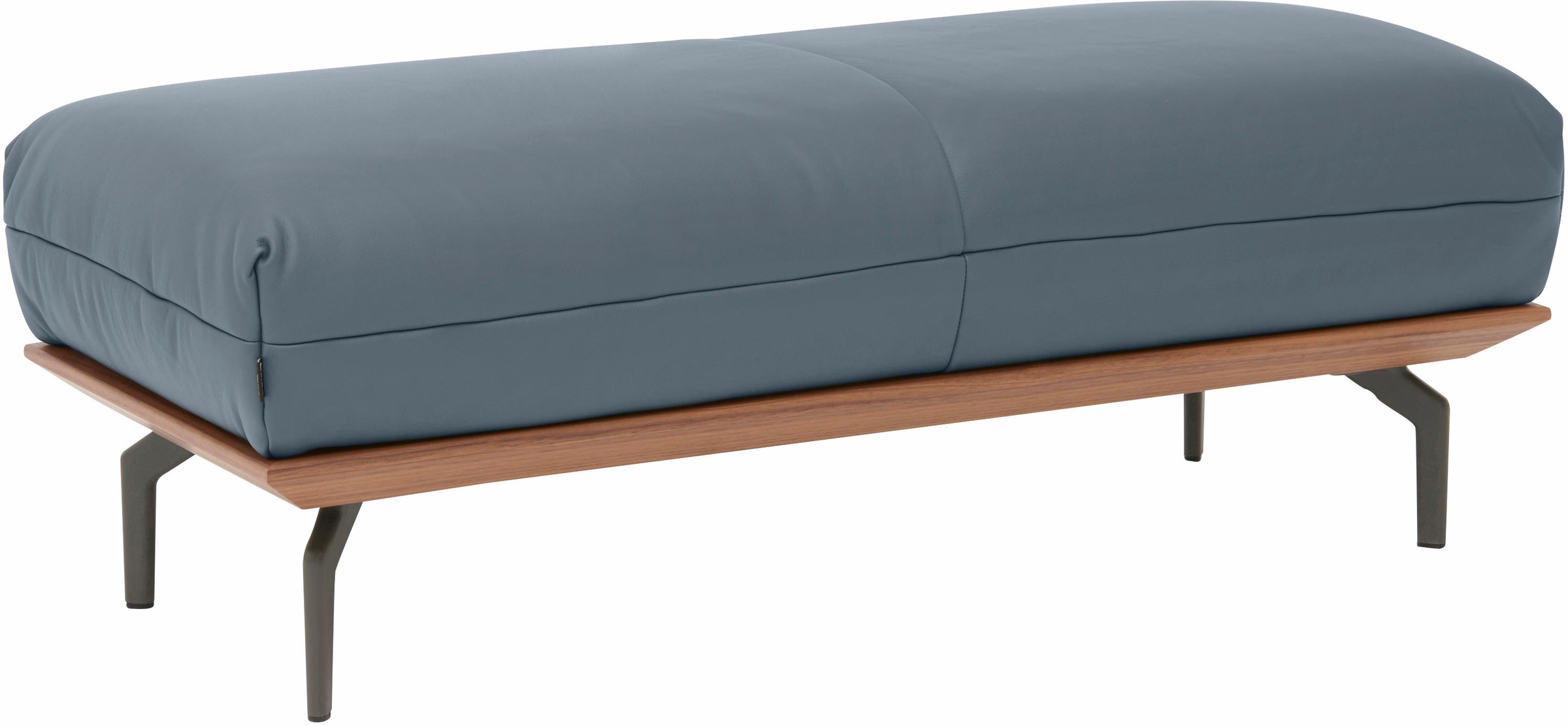 hülsta sofa Polsterhocker »hs.40«, in 2 Bezugsqualitäten, Holzrahmen in Eiche Natur oder Nussbaum