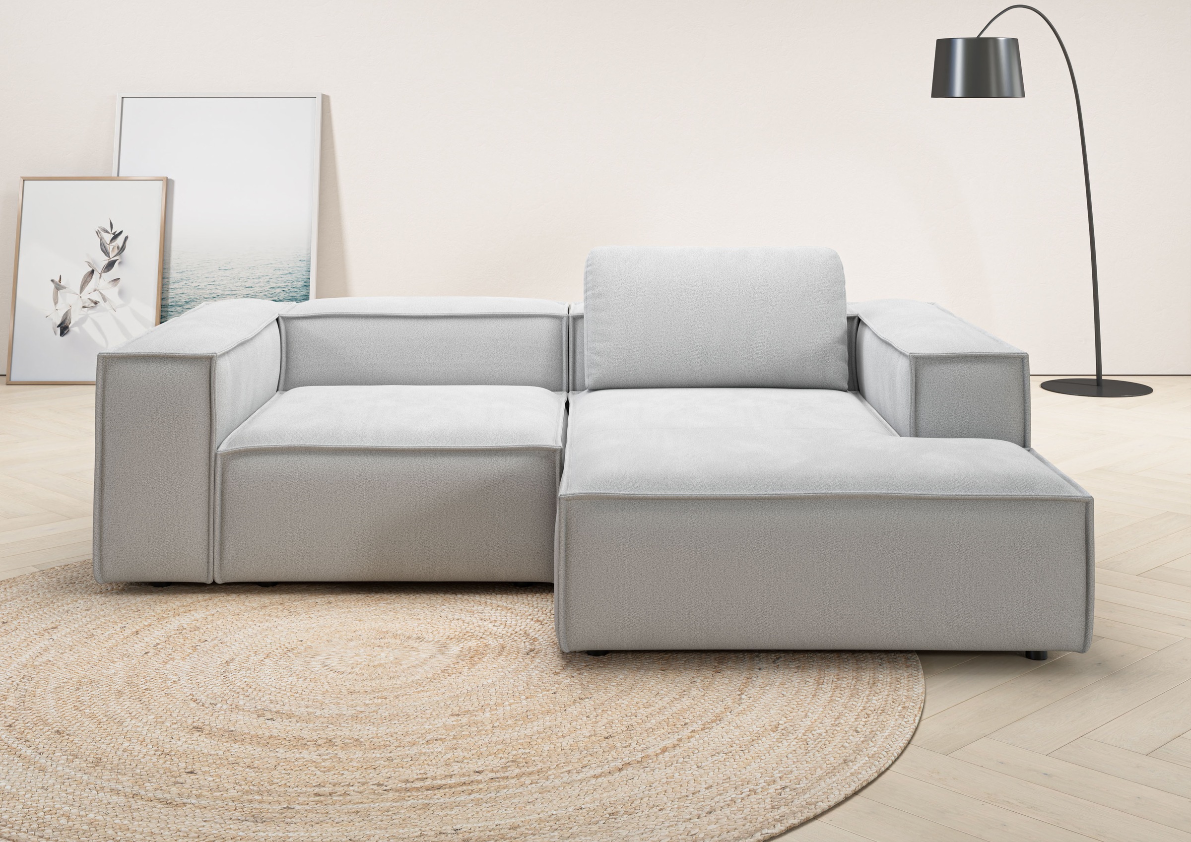Places of Style Ecksofa "Watertown, kompakte L-Form, 246 cm breite für klei günstig online kaufen